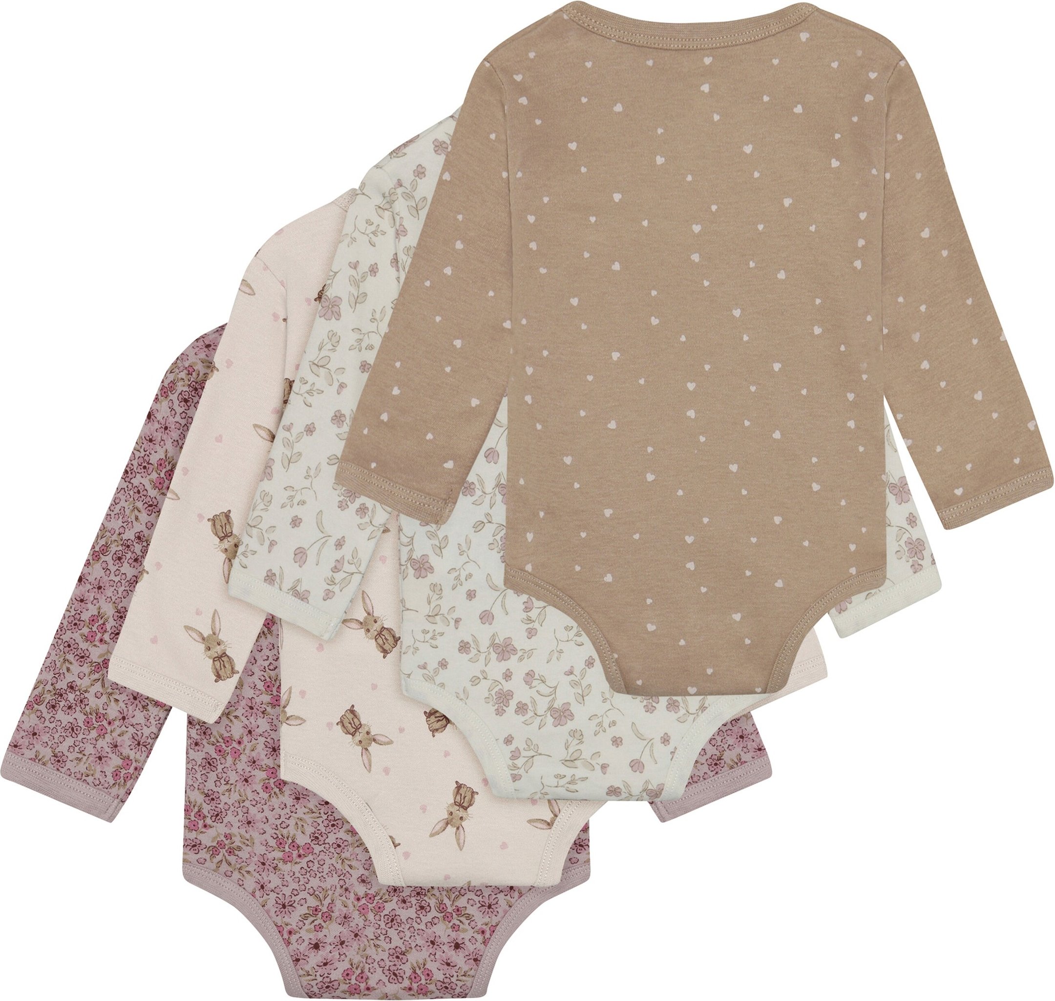 Pippi 4er-Pack Wickelbody langarm