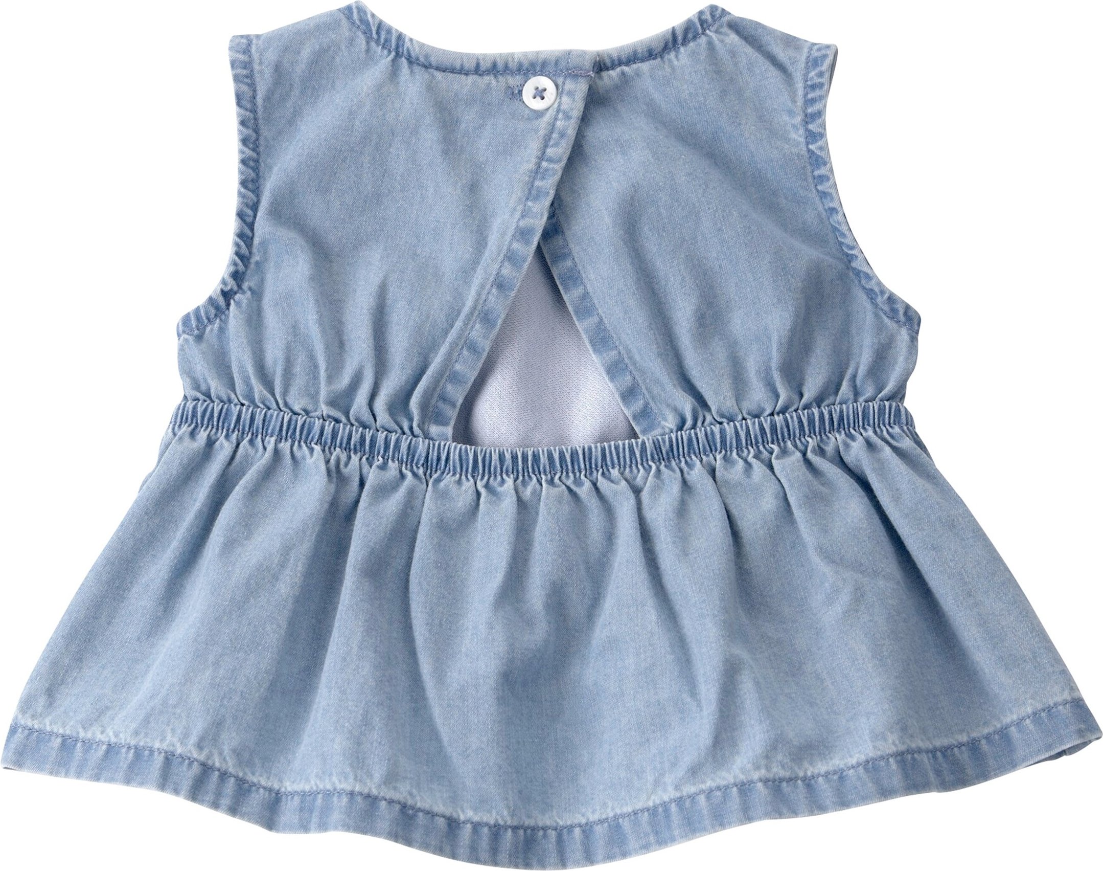 Carter's 3.-tlg. Set Body Flügelarm Rippqualität, Chambray-Kleid ohne Arm und -Shorts