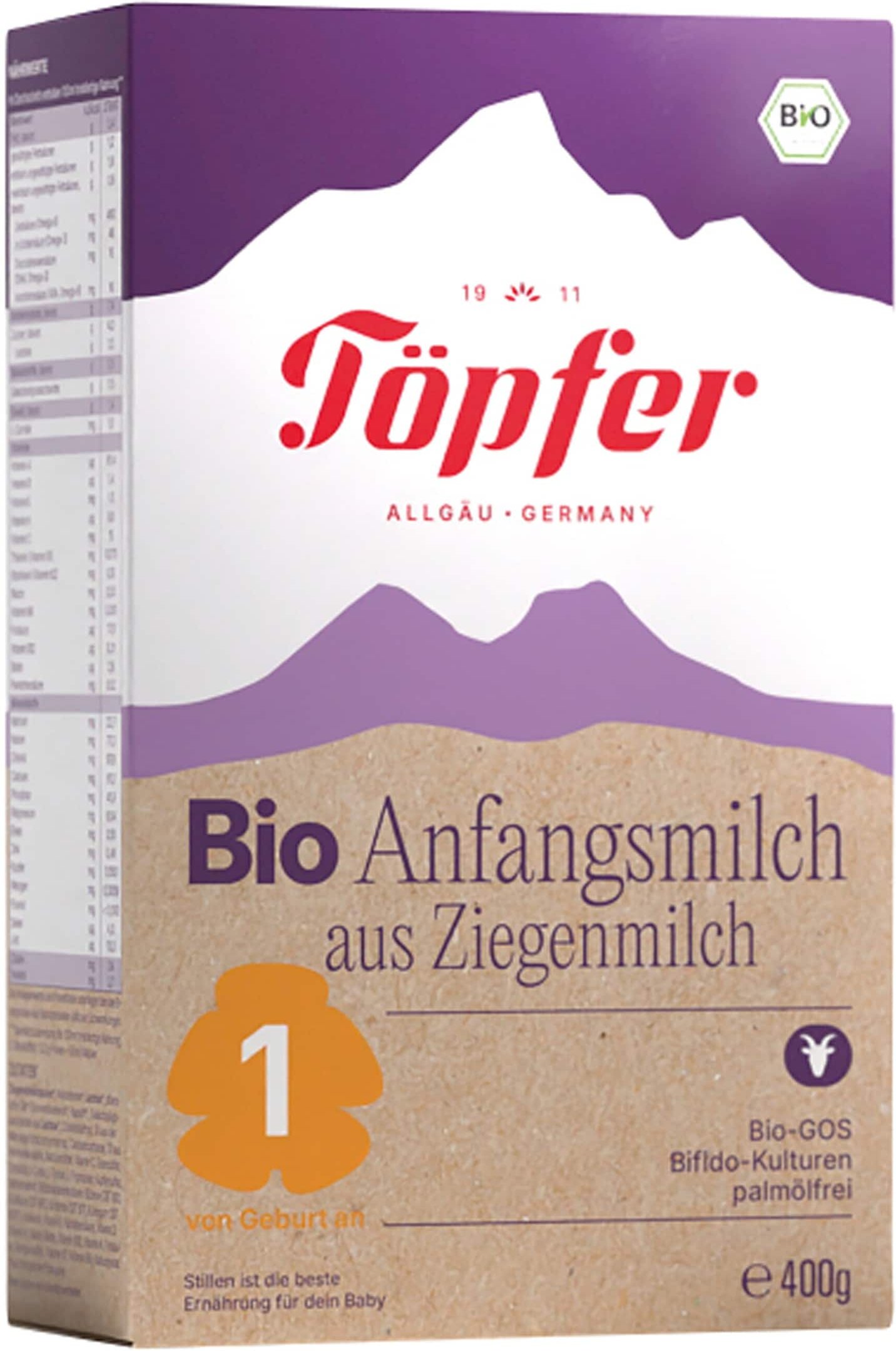 Töpfer Bundle 3er Pack Bio Anfangsmilch Ziege 1