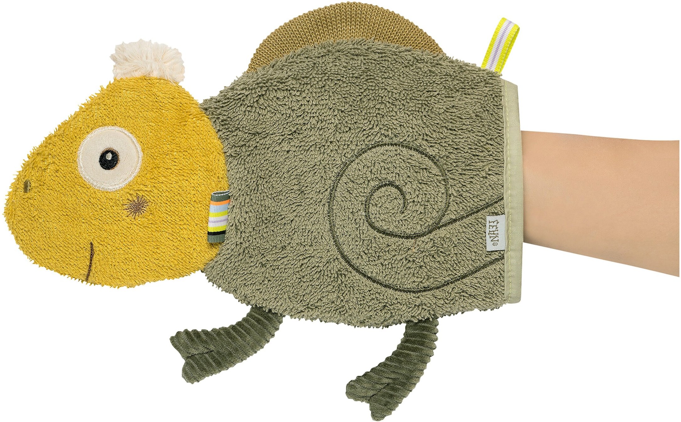 Fehn Waschhandschuh oliv