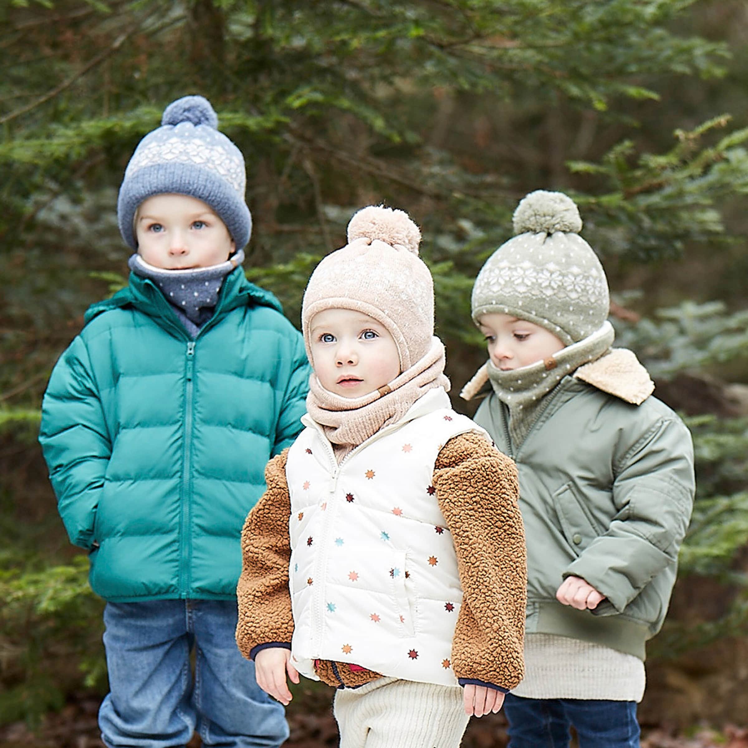 Maximo Norweger-Strickmütze Jacquard mit Bommel