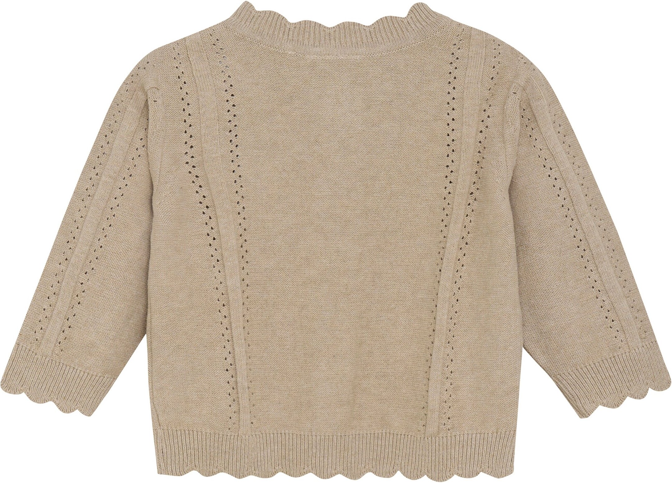 Thumbnail - Minymo Strickjacke Ajour Blumen