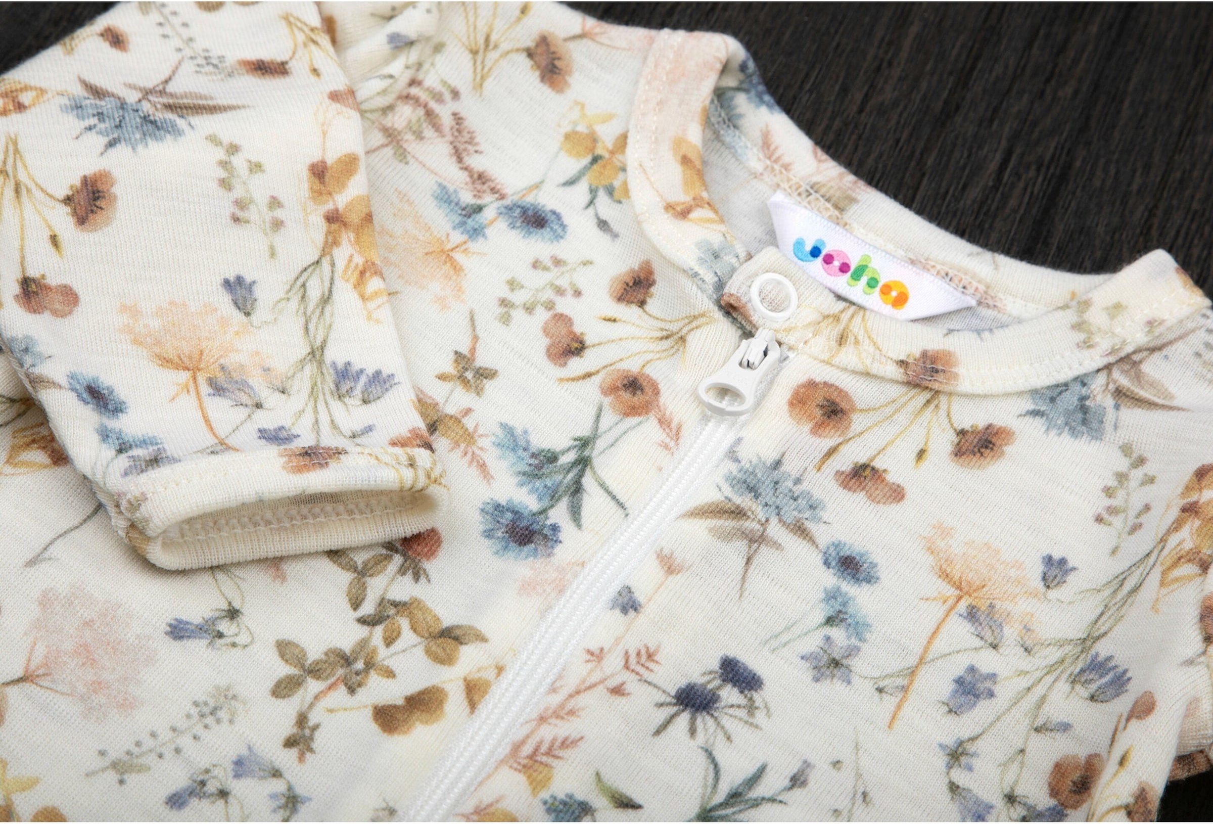 Thumbnail - Joha Woll-Overall mit Klappfuß Blumen