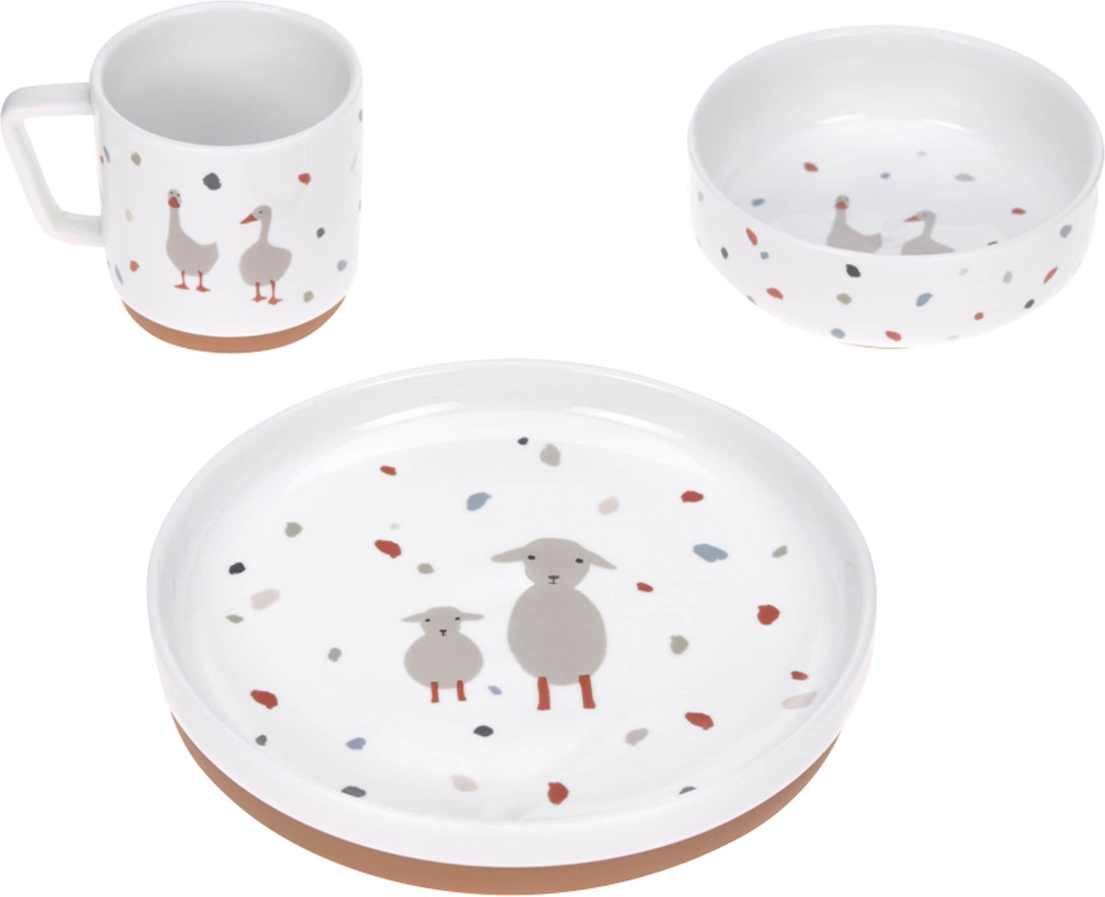 Thumbnail - Lässig 3-tlg. Geschirrset Porzellan