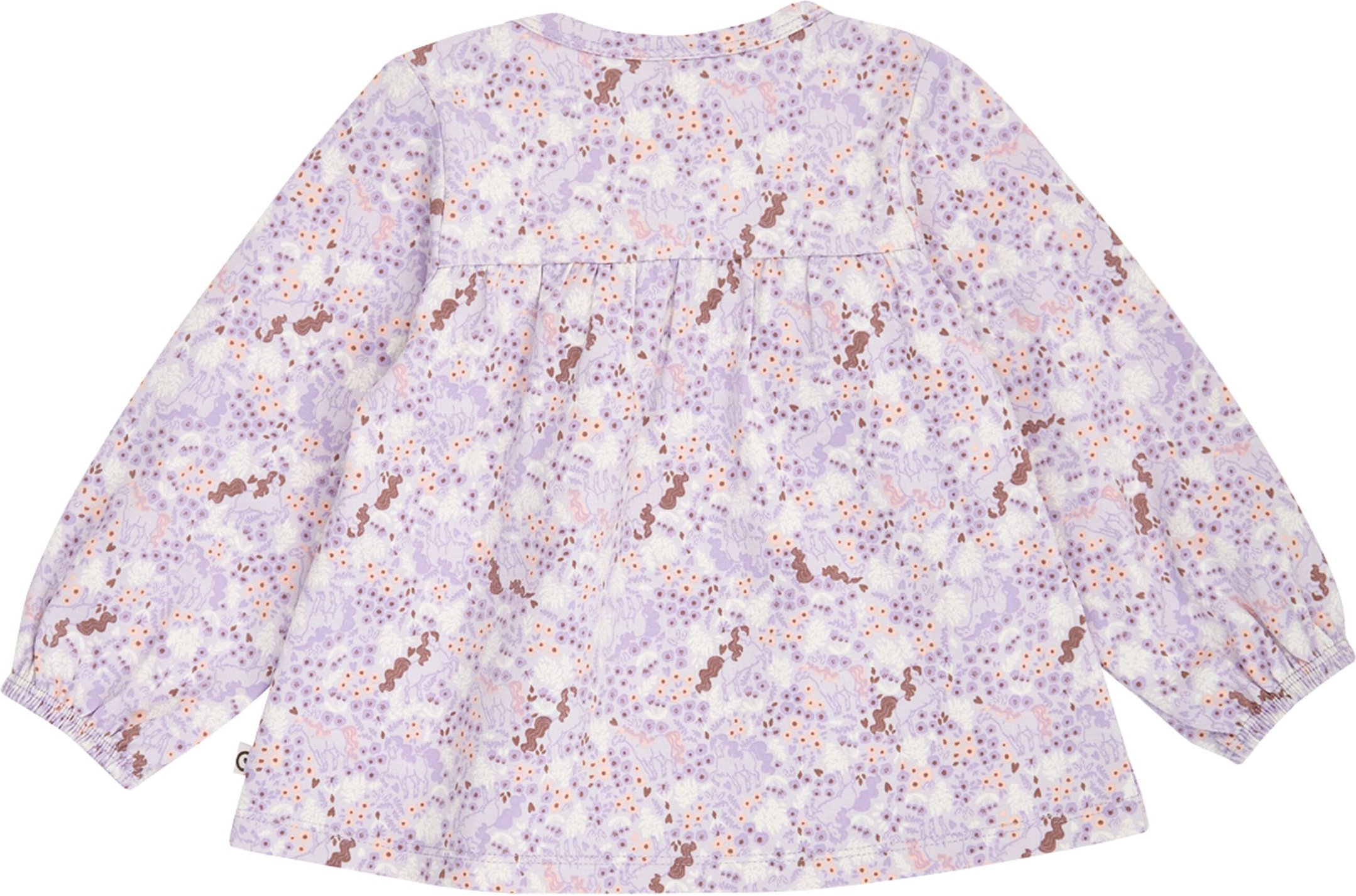 Müsli Shirt langarm Einhörner Blumen