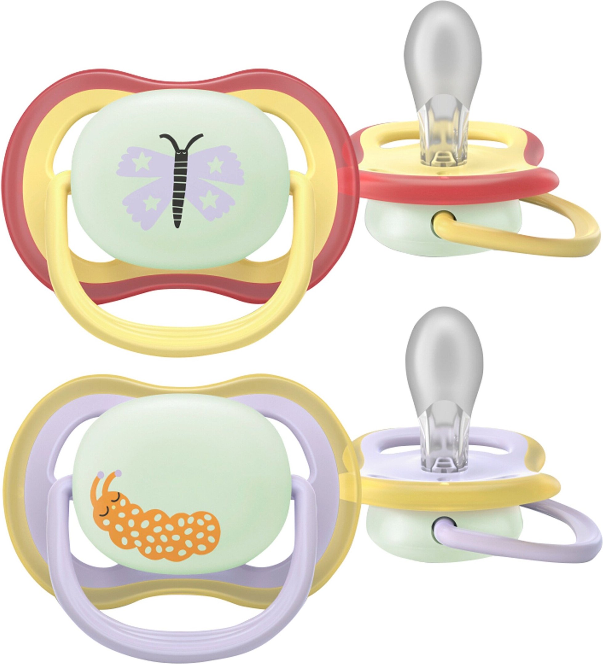 Philips Avent 2er-Pack Schnuller ultra air Nighttime, 0-6M