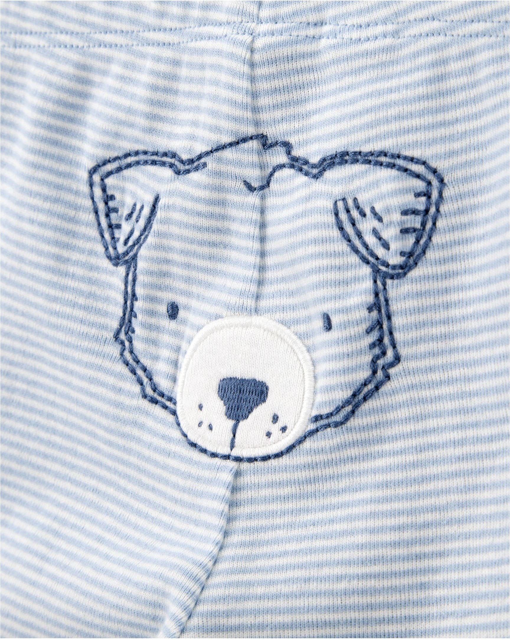Thumbnail - Carter's 3-tlg. Set Body kurzarm, Body langarm und Jogginghose Tiere Ringel