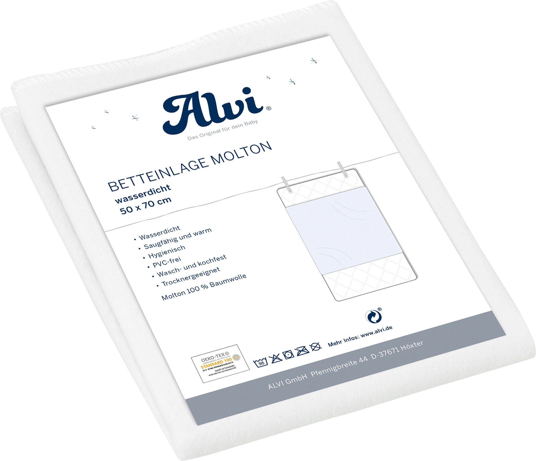 Alvi Betteinlage Molton 50x70 cm