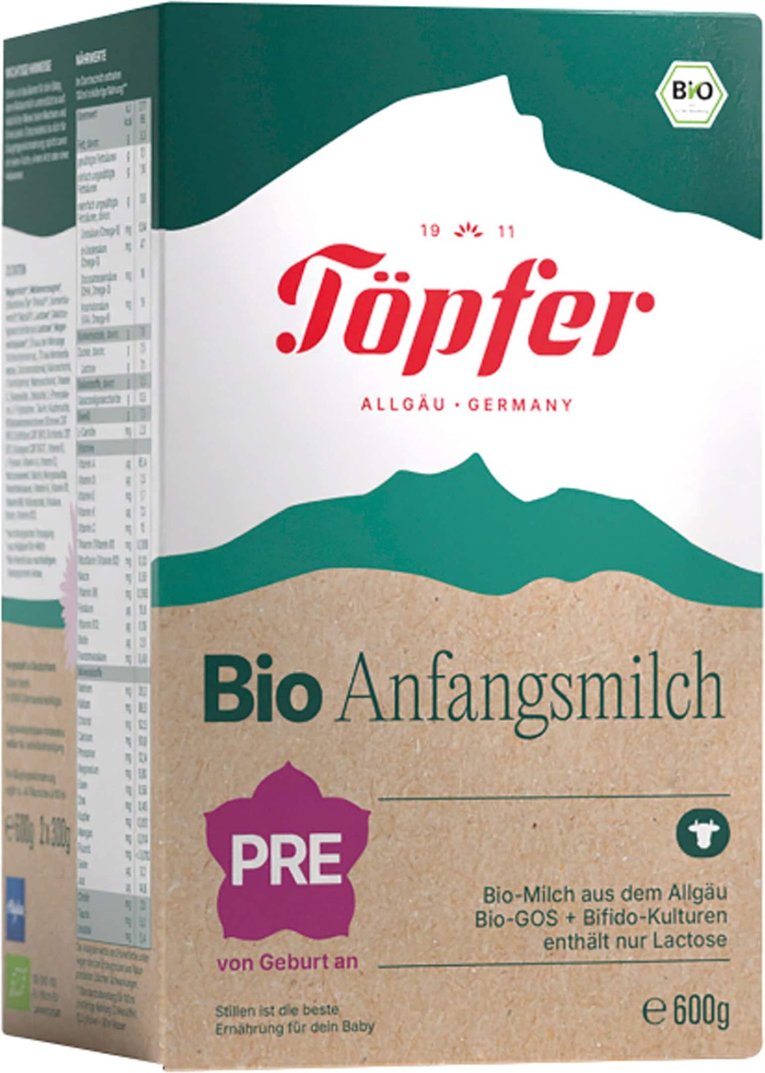 Thumbnail - Töpfer Bundle 3er Pack Bio Anfangsmilch Pre 600 g