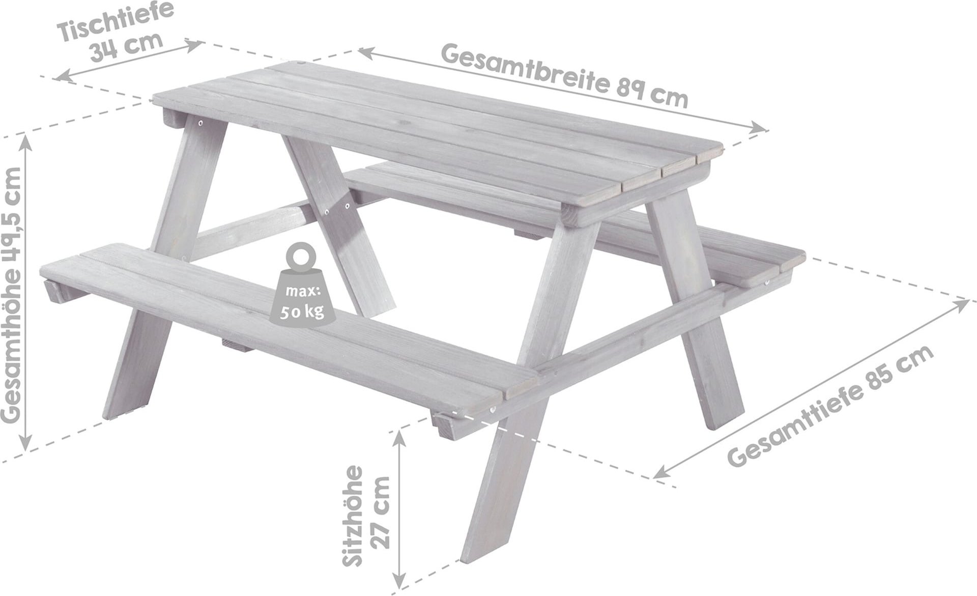 Roba Kindersitzgruppe Picknick for 4 Outdoor Deluxe