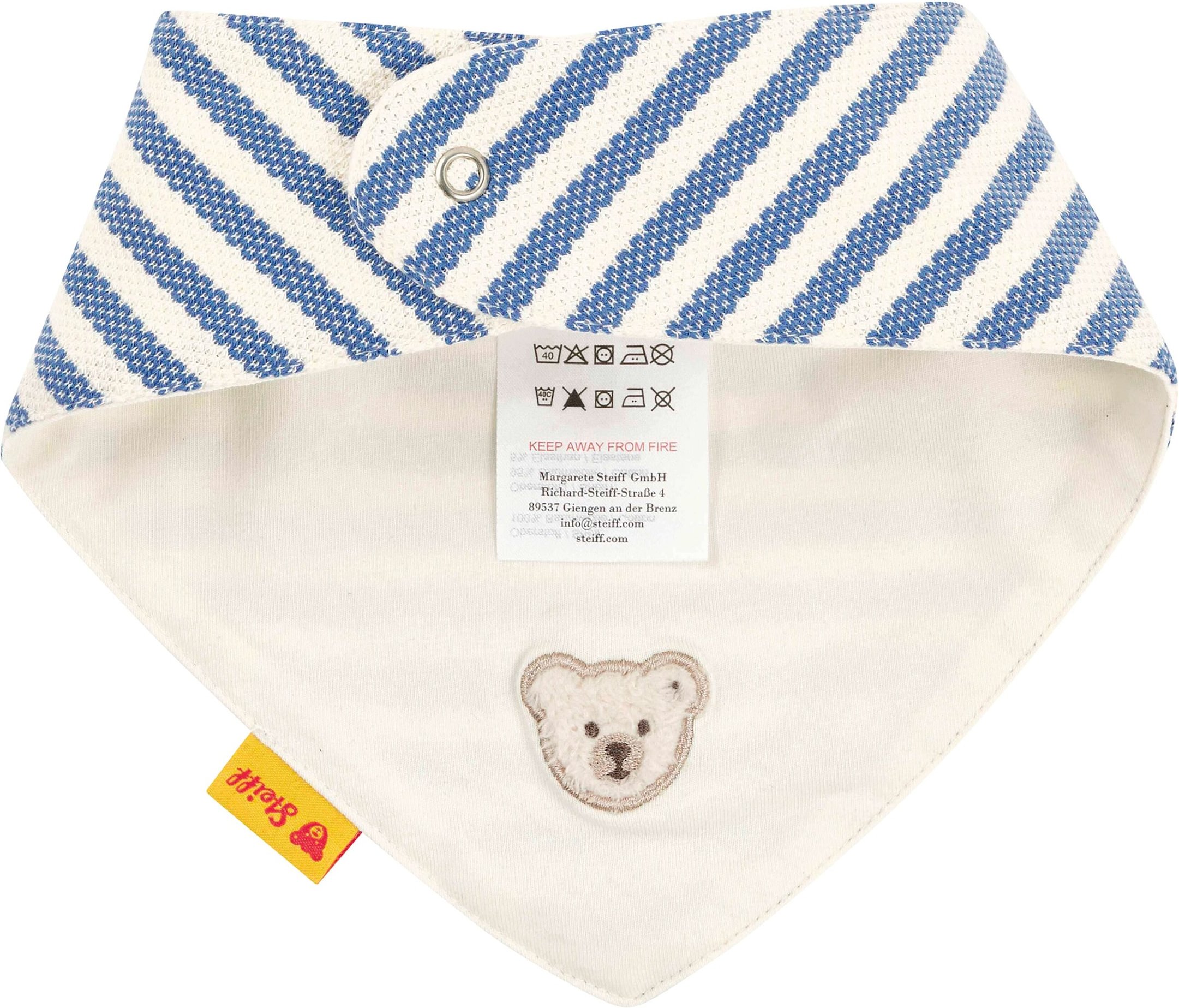 Steiff Wende-Dreieckstuch Ringel Bär Struktur