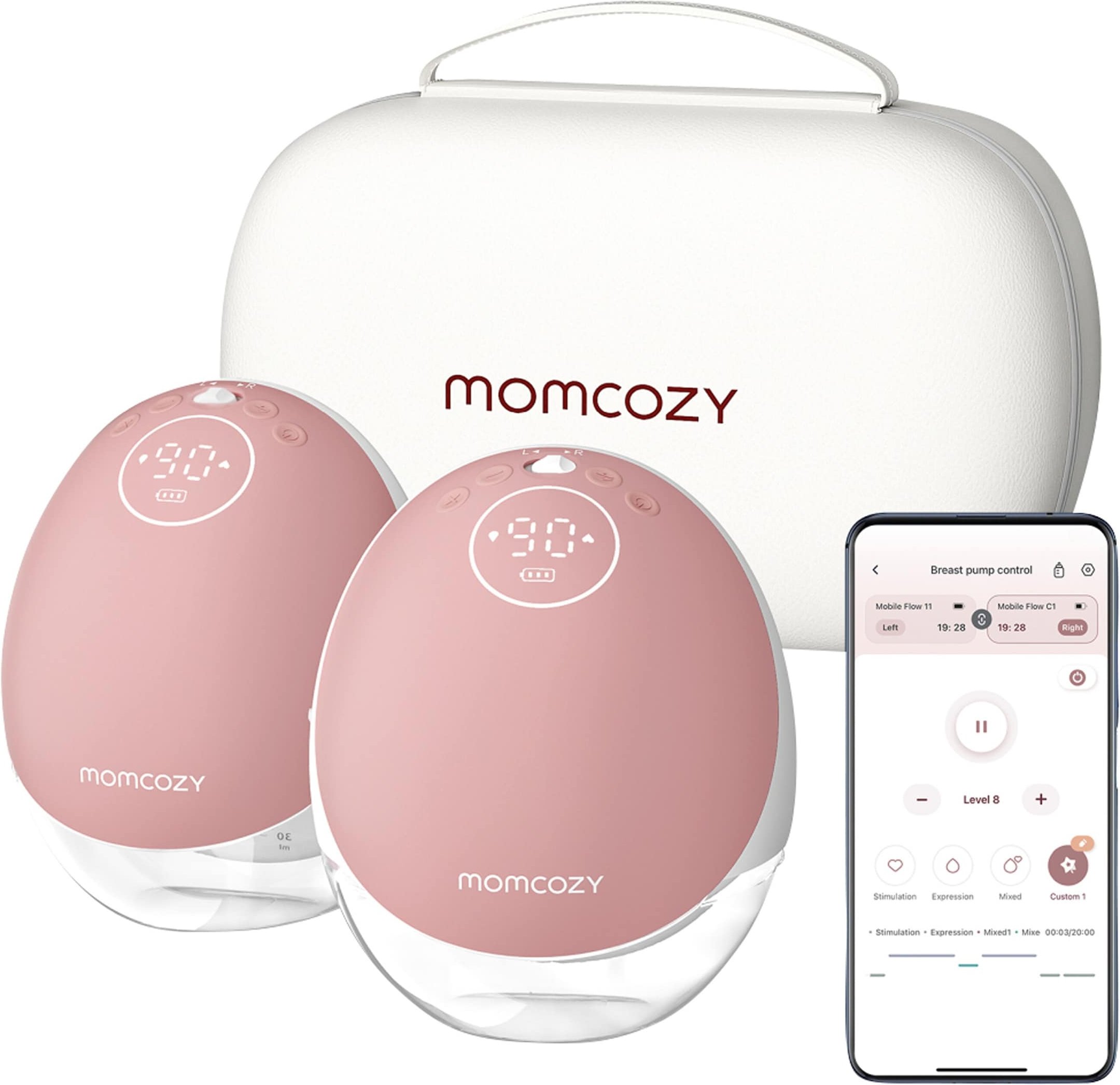 Momcozy Elektrische Doppelmilchpumpe M9, tragbar