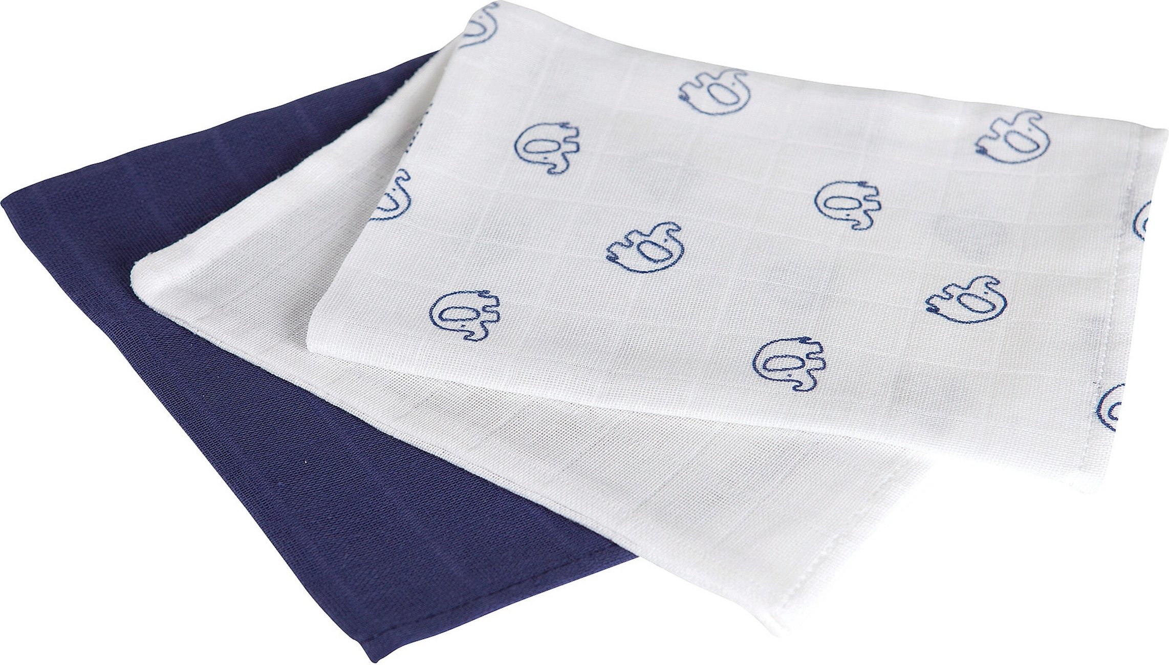 Thumbnail - Bornino Lieblinge 3er-Pack Mullwaschlappen 15x20 cm blau