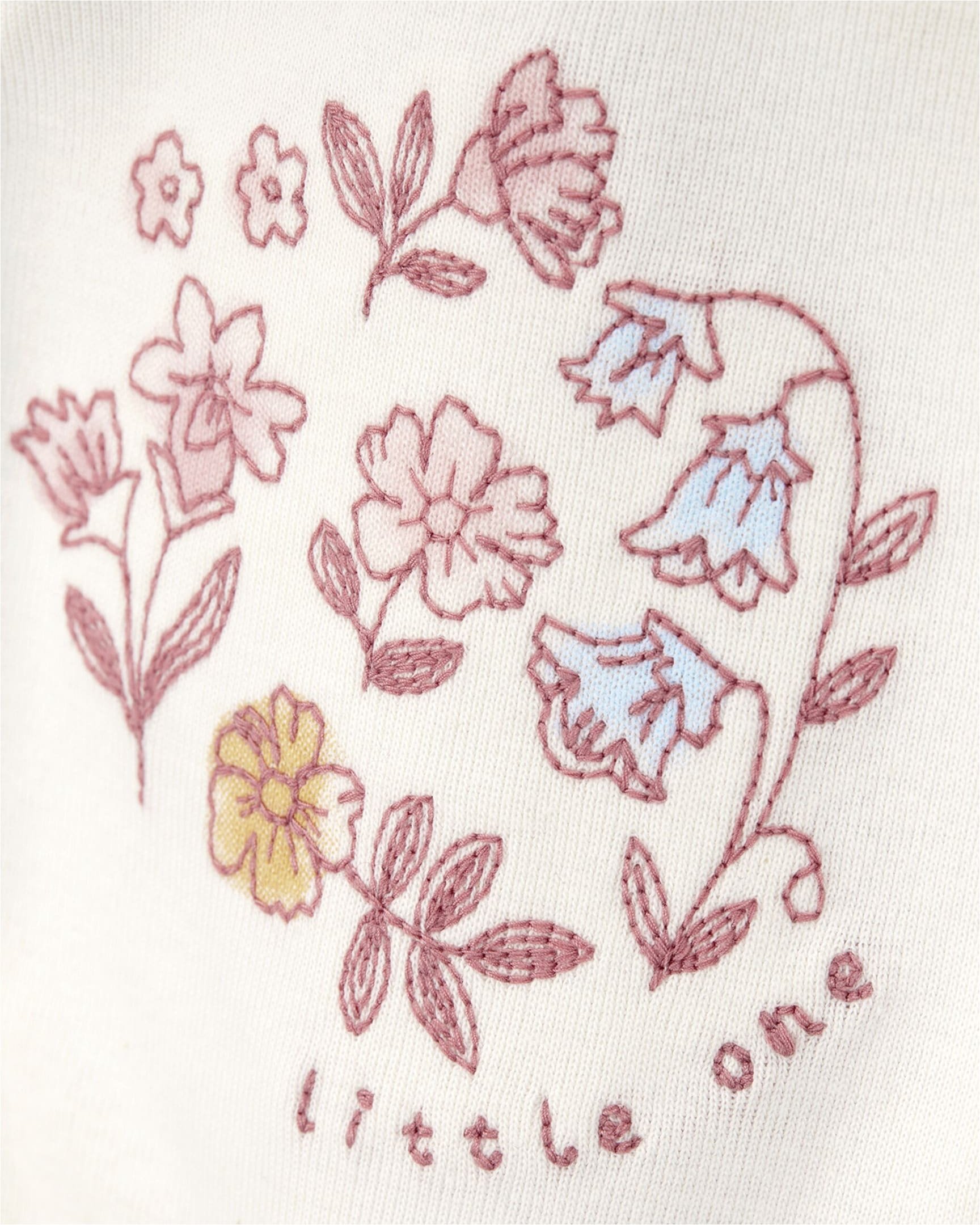 Carter's 3-tlg. Set Body kurzarm, Sweatjacke und Leggings Blumen