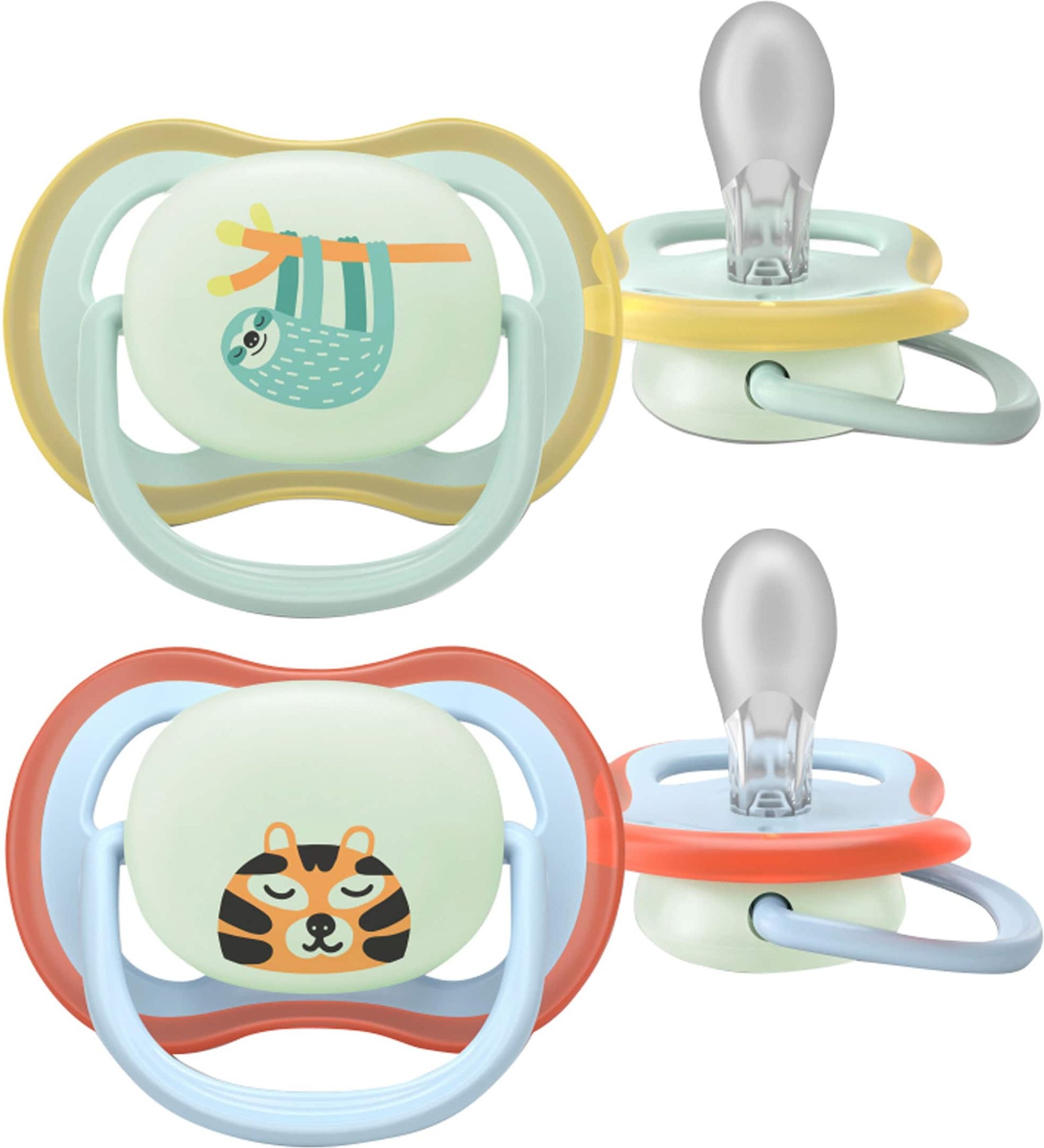 Philips Avent 2er-Pack Schnuller ultra air Nighttime, 0-6M