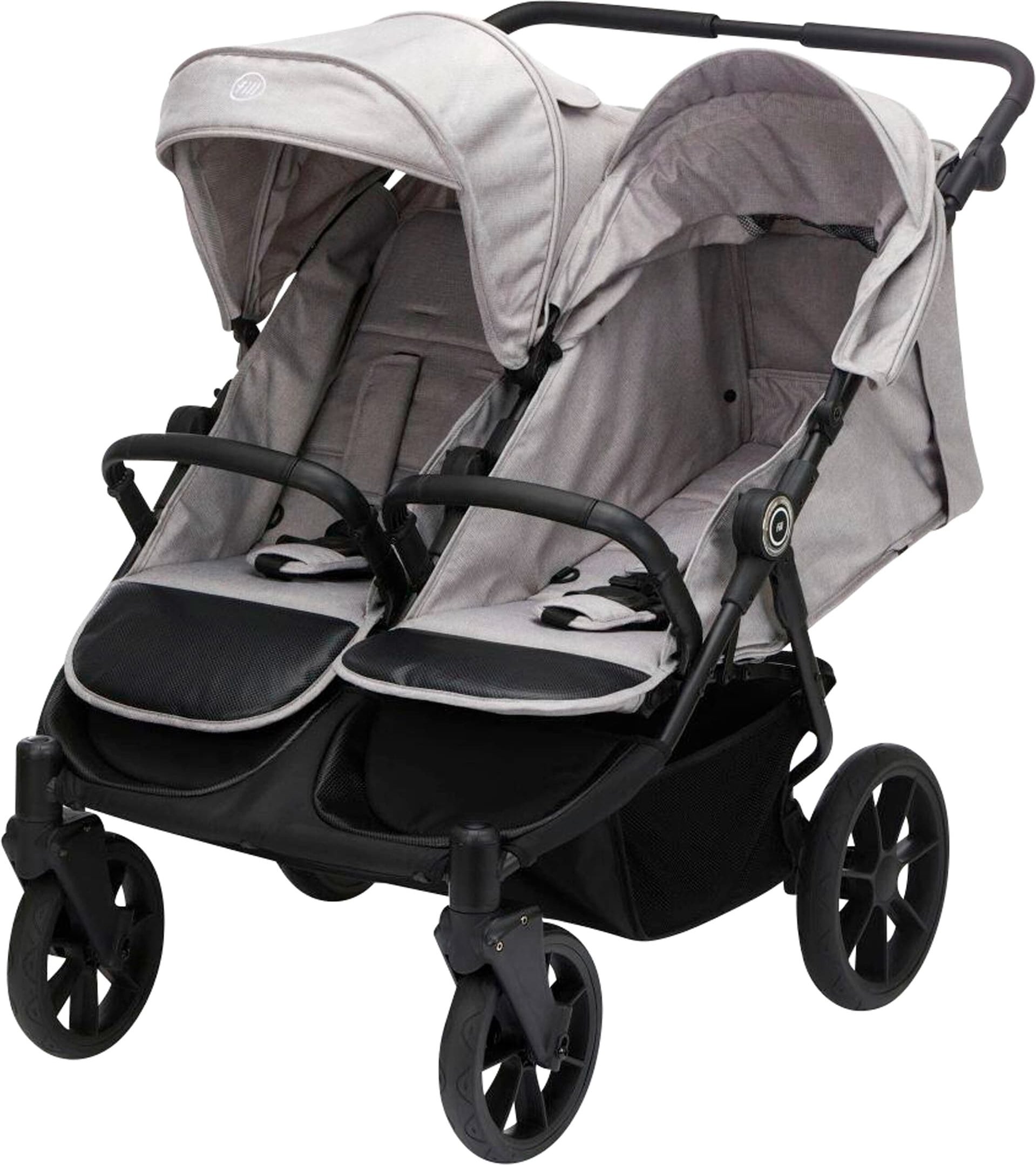 Fillikid Kinderwagen Zwillingswagen Duette grau
