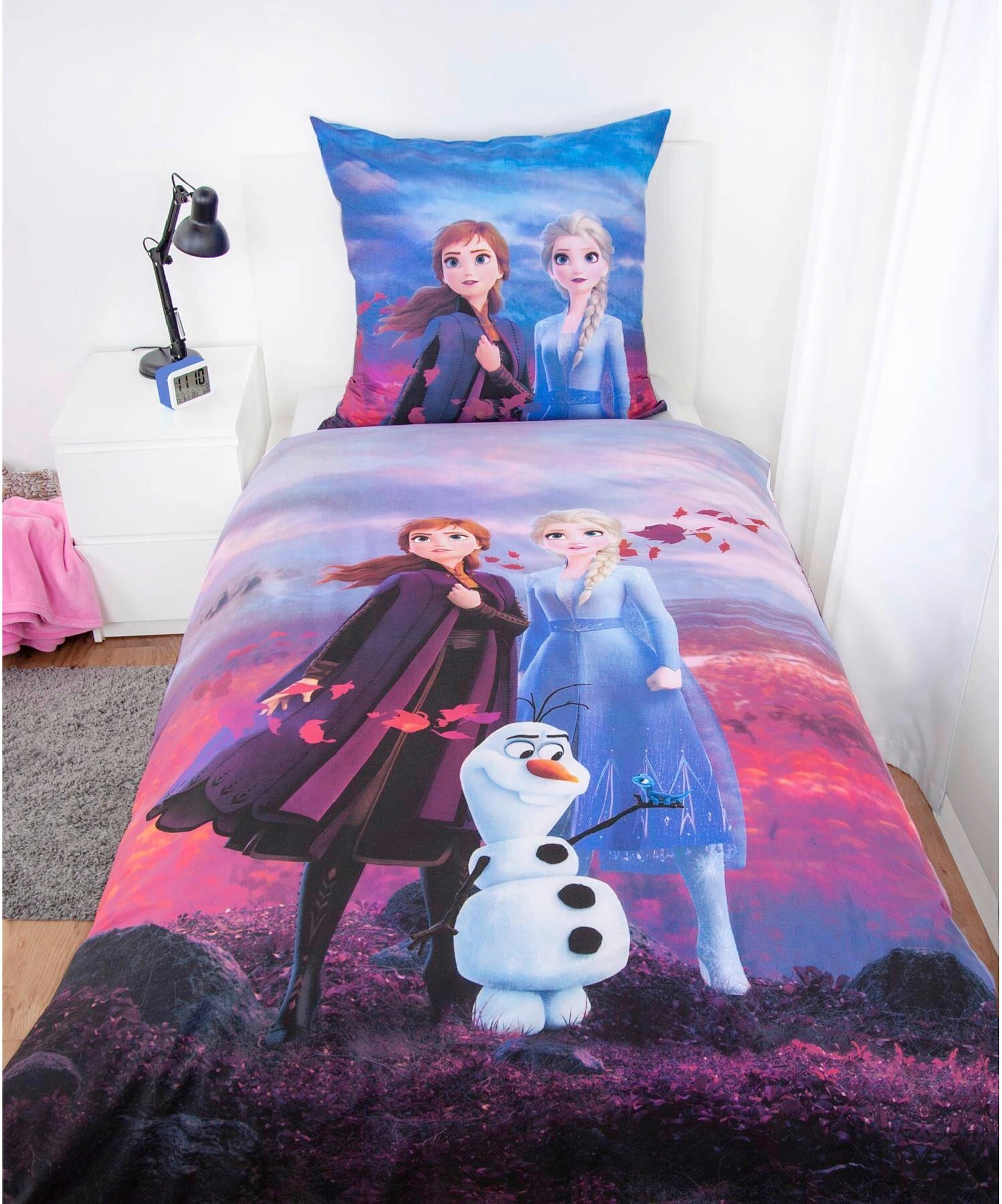 Herding Disney Frozen Ii Renforcé Wende-Bettwäsche 80x80 / 135x200 cm