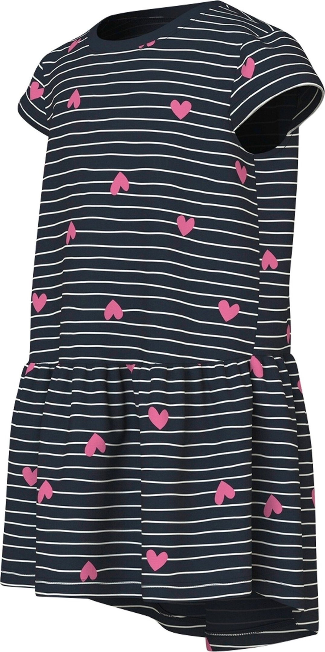 Name It Kleid kurzarm Ringel Herzen