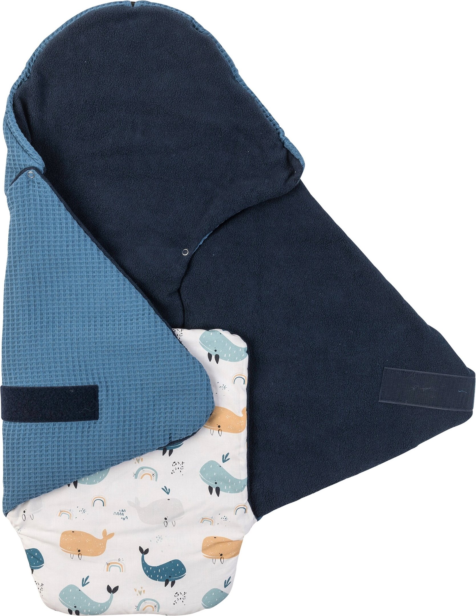 Ullenboom Einschlagdecke Waffelpiqué wattiert blau