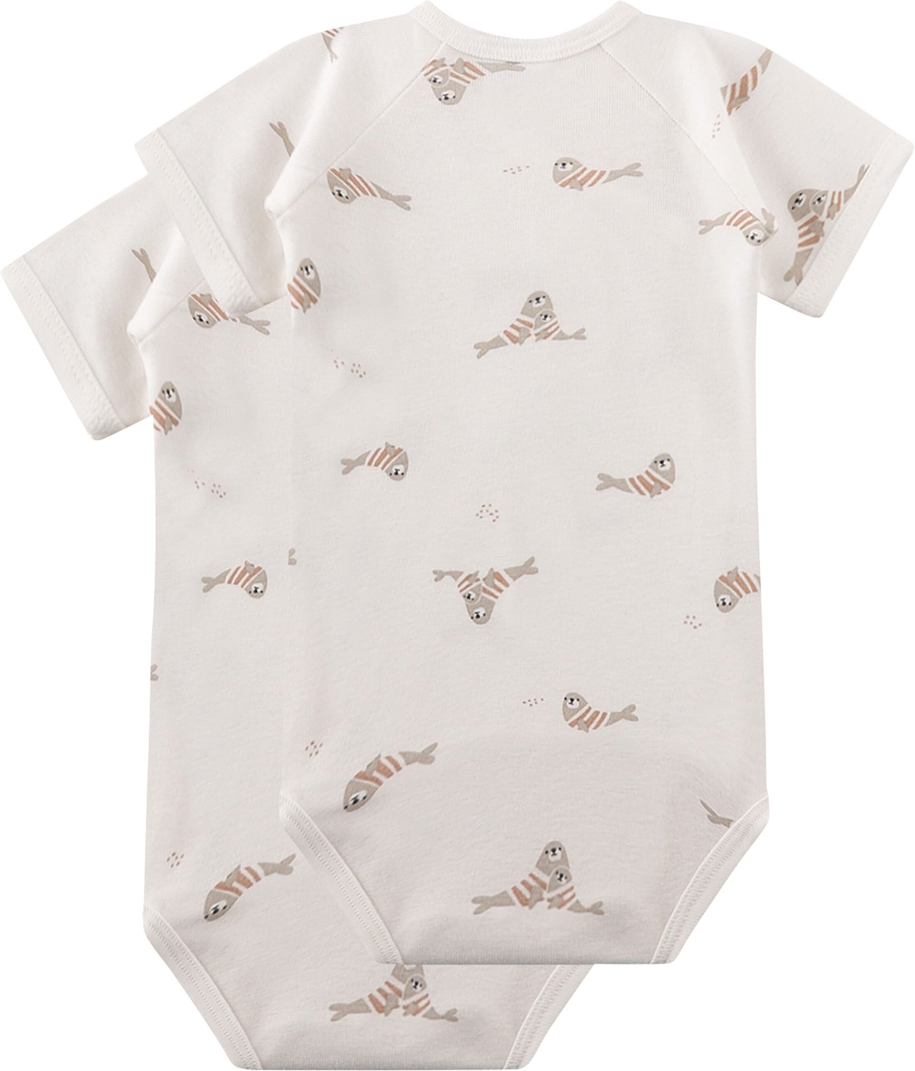 Sanetta 2er-Pack Wickelbodys kurzarm Walross