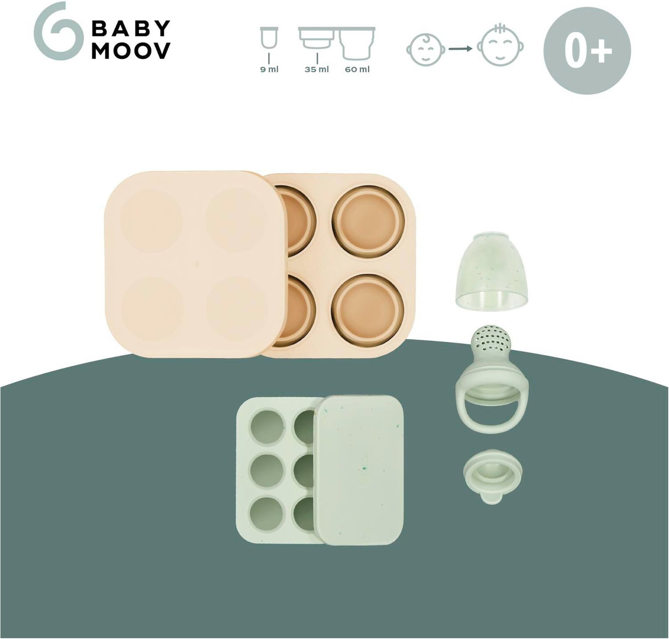 Babymoov 3-tlg. Fruchtsaugerset inkl. Eiswürfelform