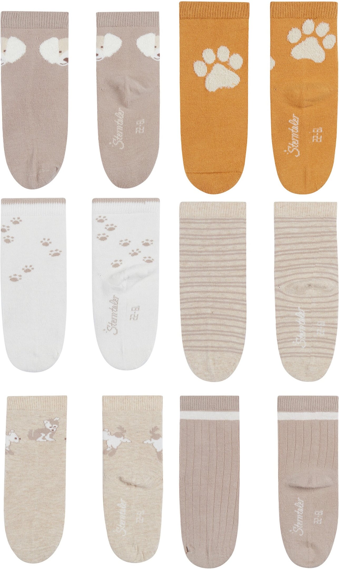 Thumbnail - Sterntaler 6er-Pack Socken Hund Ringel