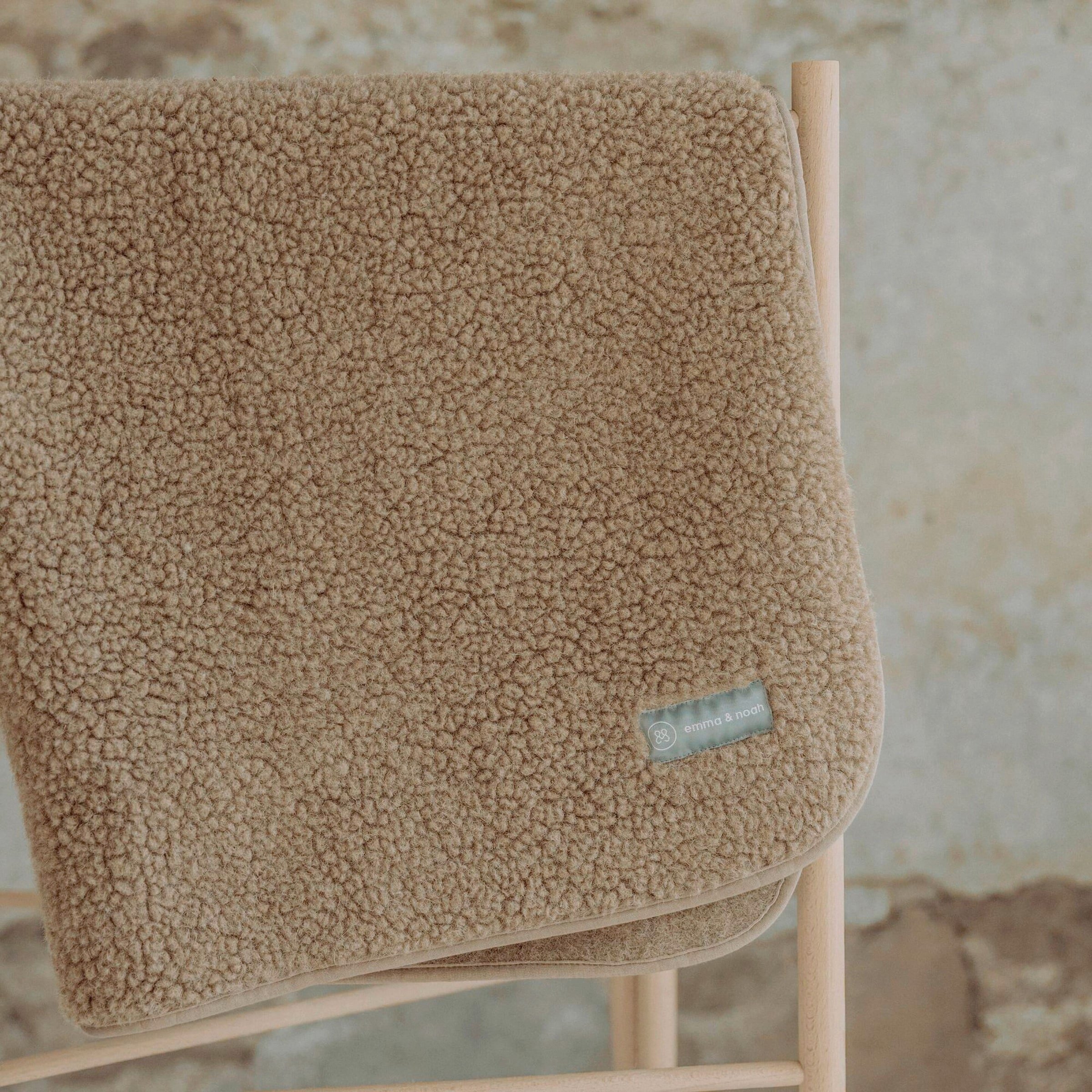 Emma & Noah Babydecke Merinowolle-Teddy 75x95 cm