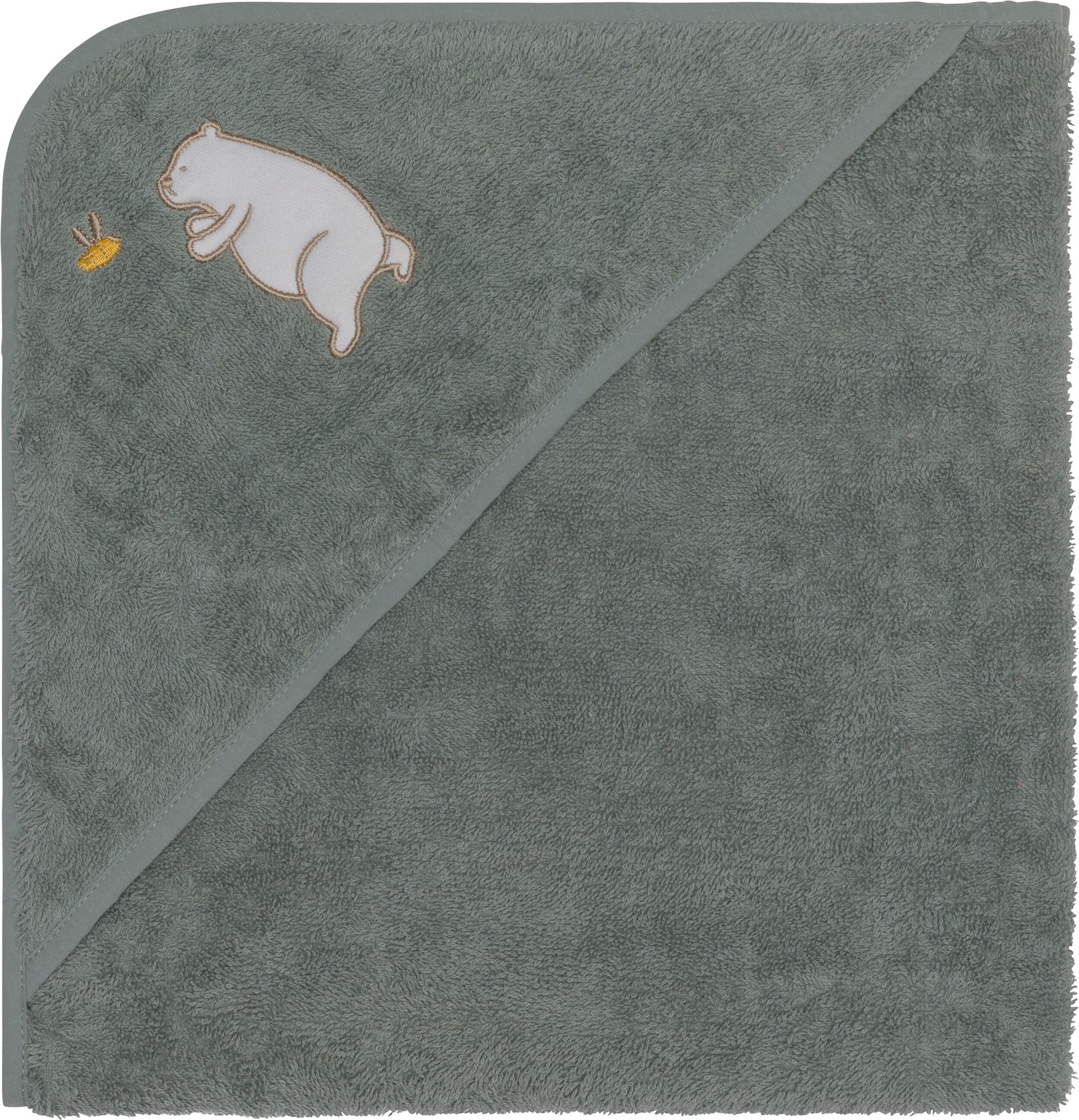 Fillikid Kapuzenbadetuch 75x75 cm gruen