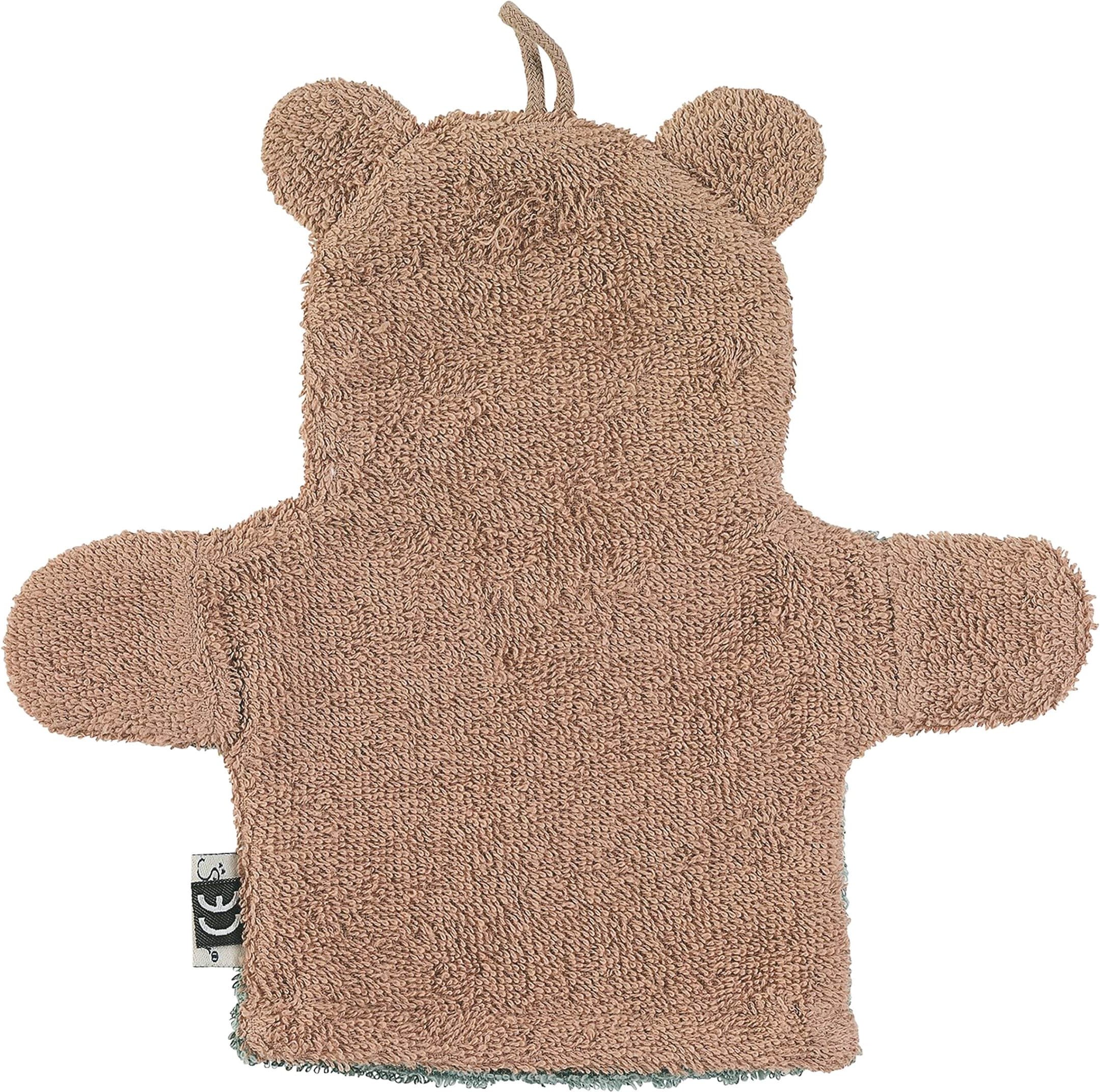 Sterntaler Spiel- Waschhandschuh gruen | braun