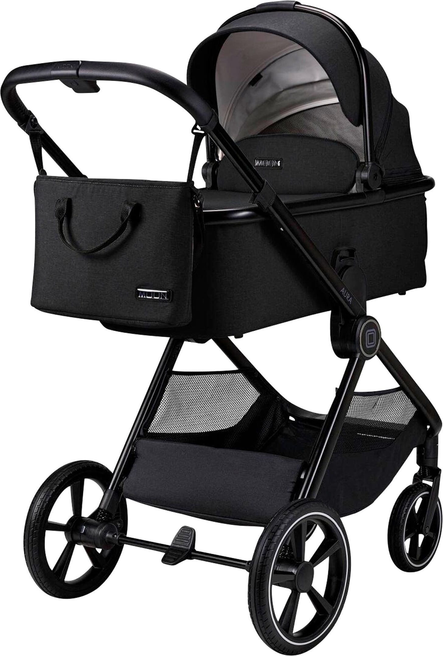 Moon Kombikinderwagen Aura (2026) schwarz