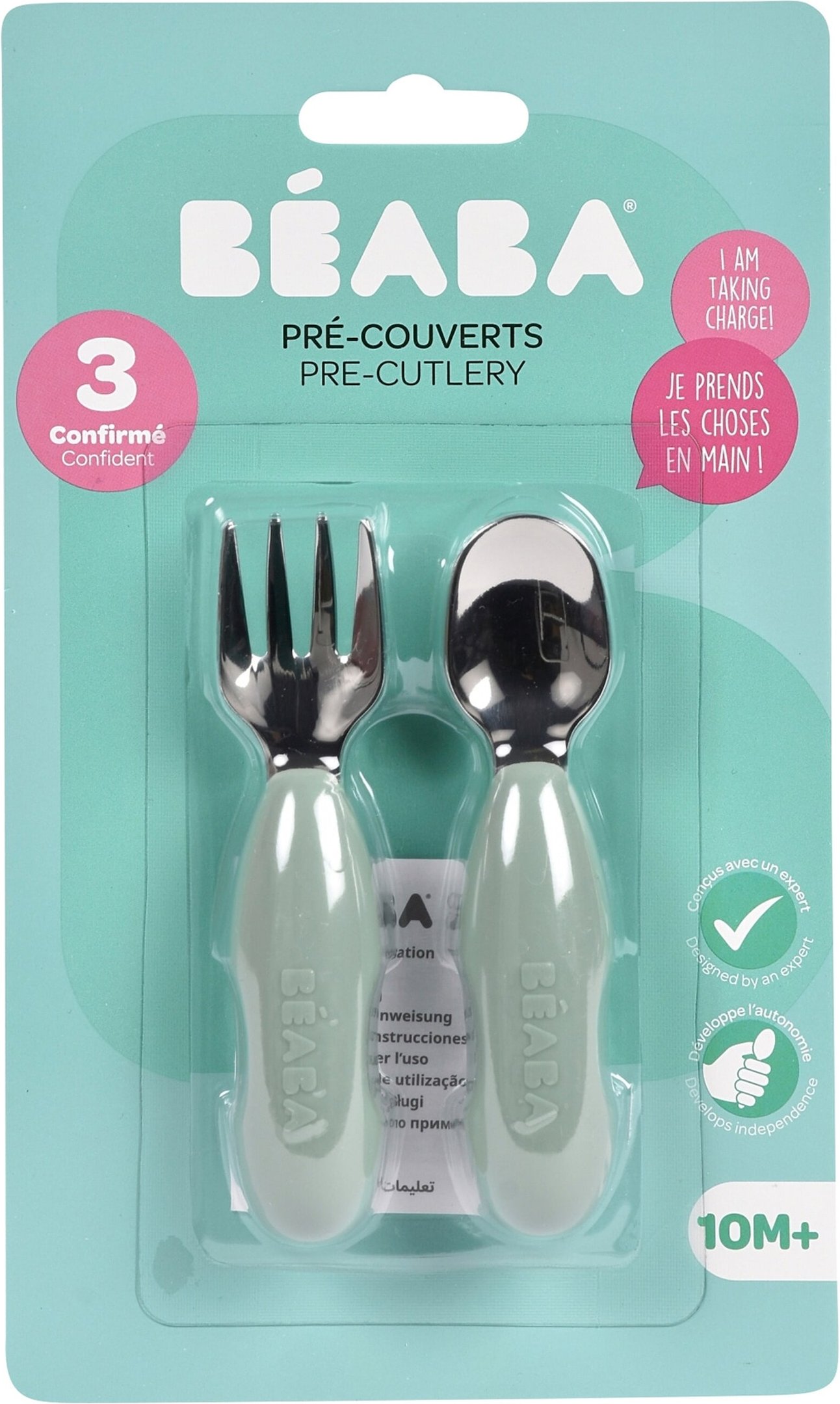 Beaba Edelstahl-Lernbesteck