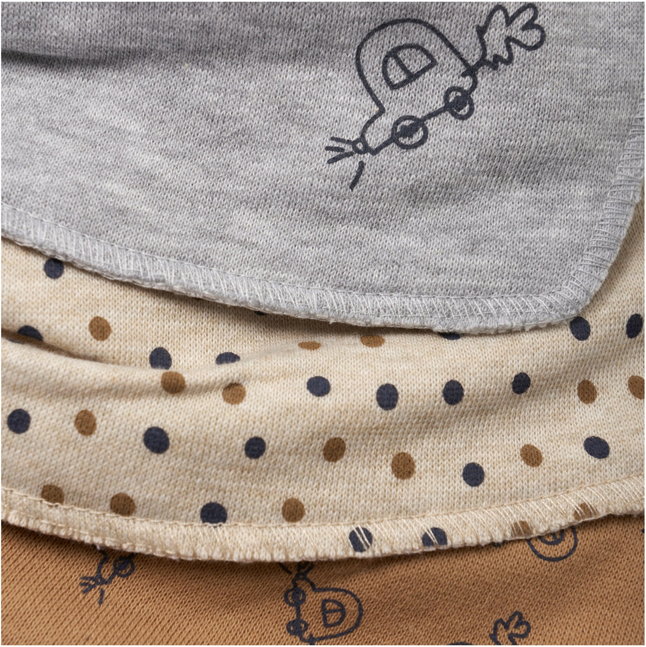 Pippi 3er-Pack Dreieckstücher Autos Punkte