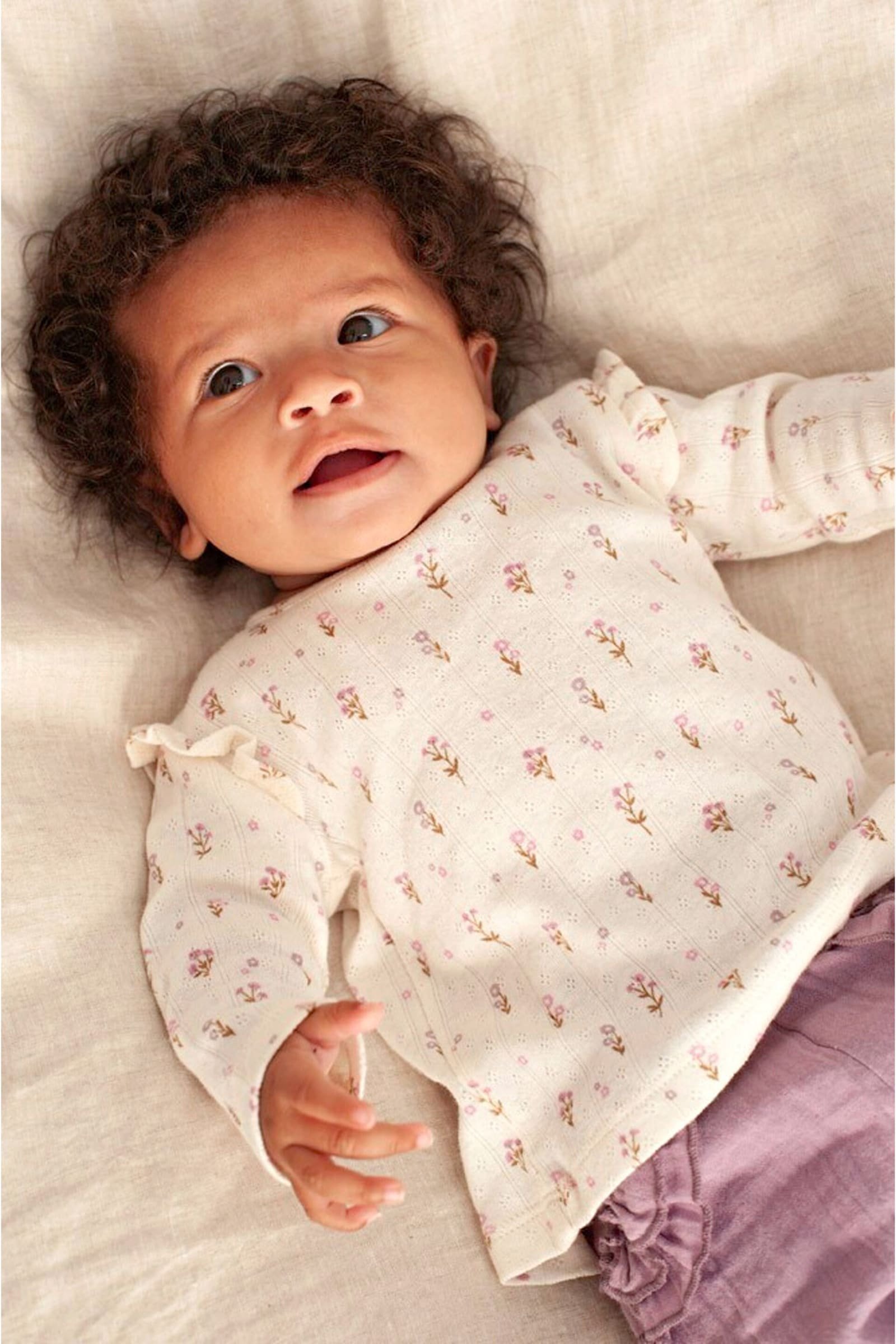 Feetje Ajour-Shirt langarm Blumen Rüschen