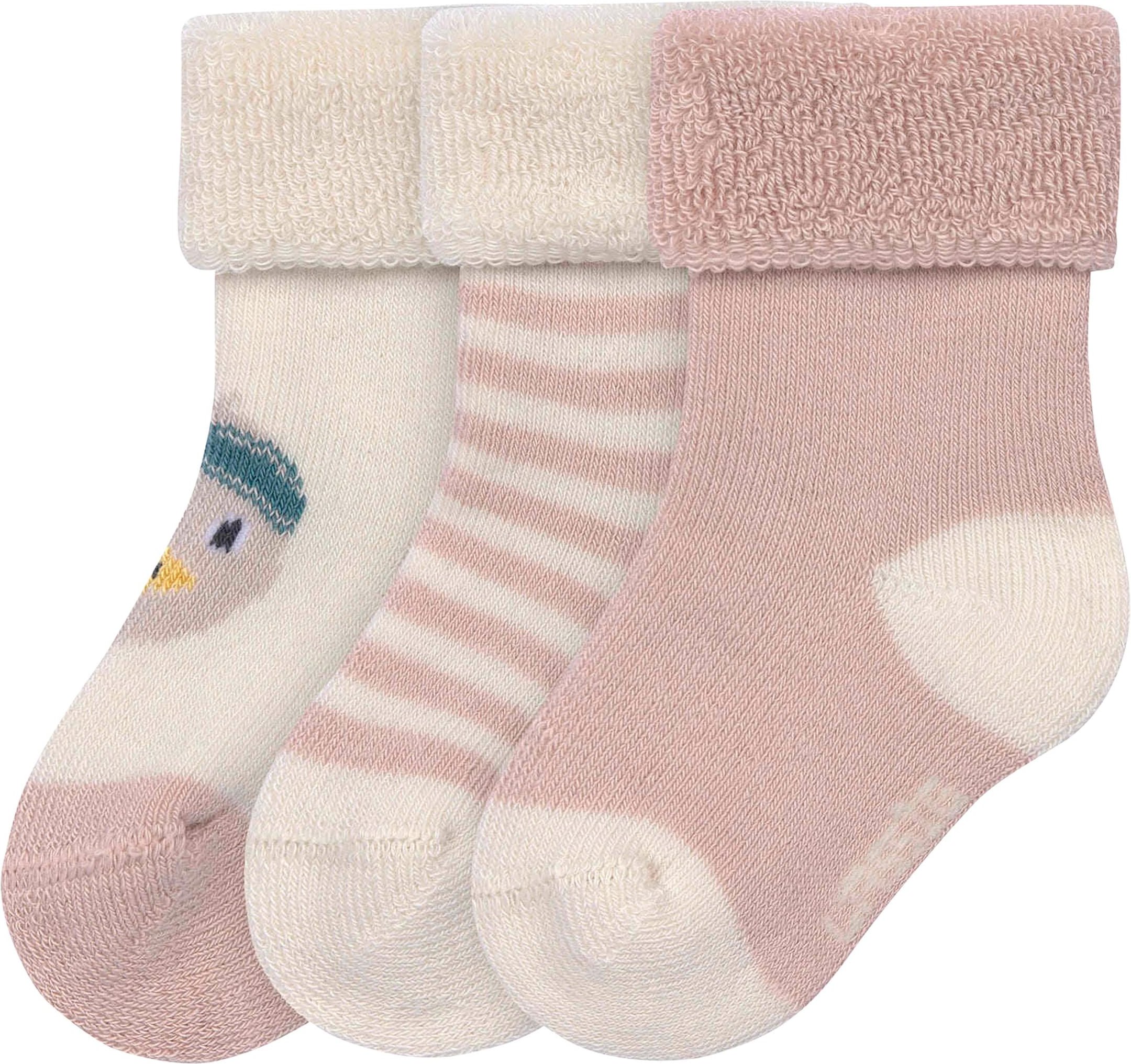 Lässig 3er-Pack Erstlingssocken Ente Ringel