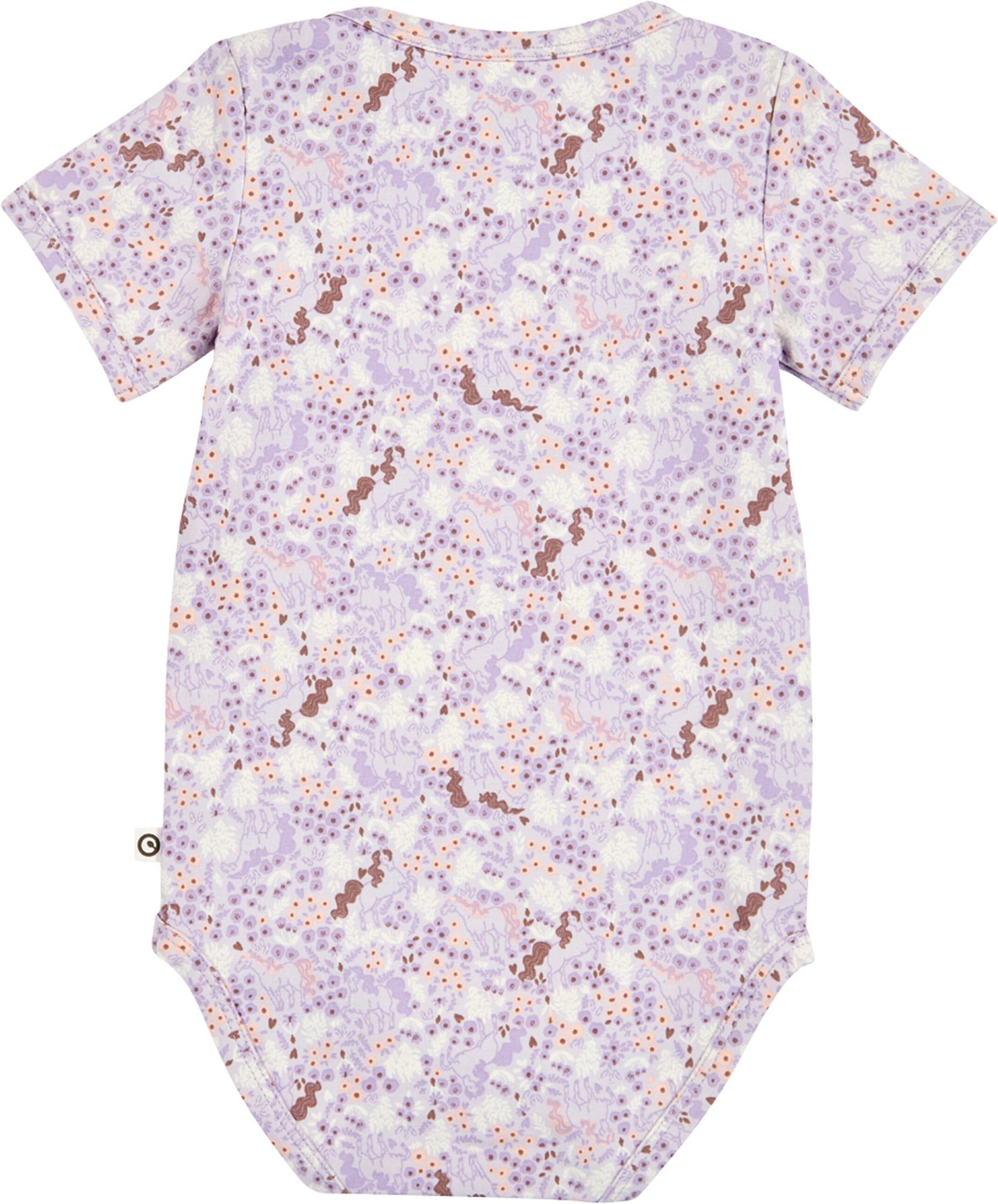 Müsli Body kurzarm Einhörner Blumen