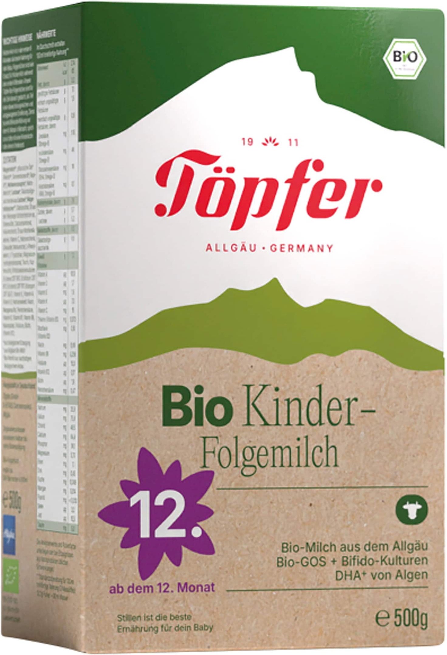 Töpfer Bundle 3er Pack Bio Kinder-Folgemilch 500 g