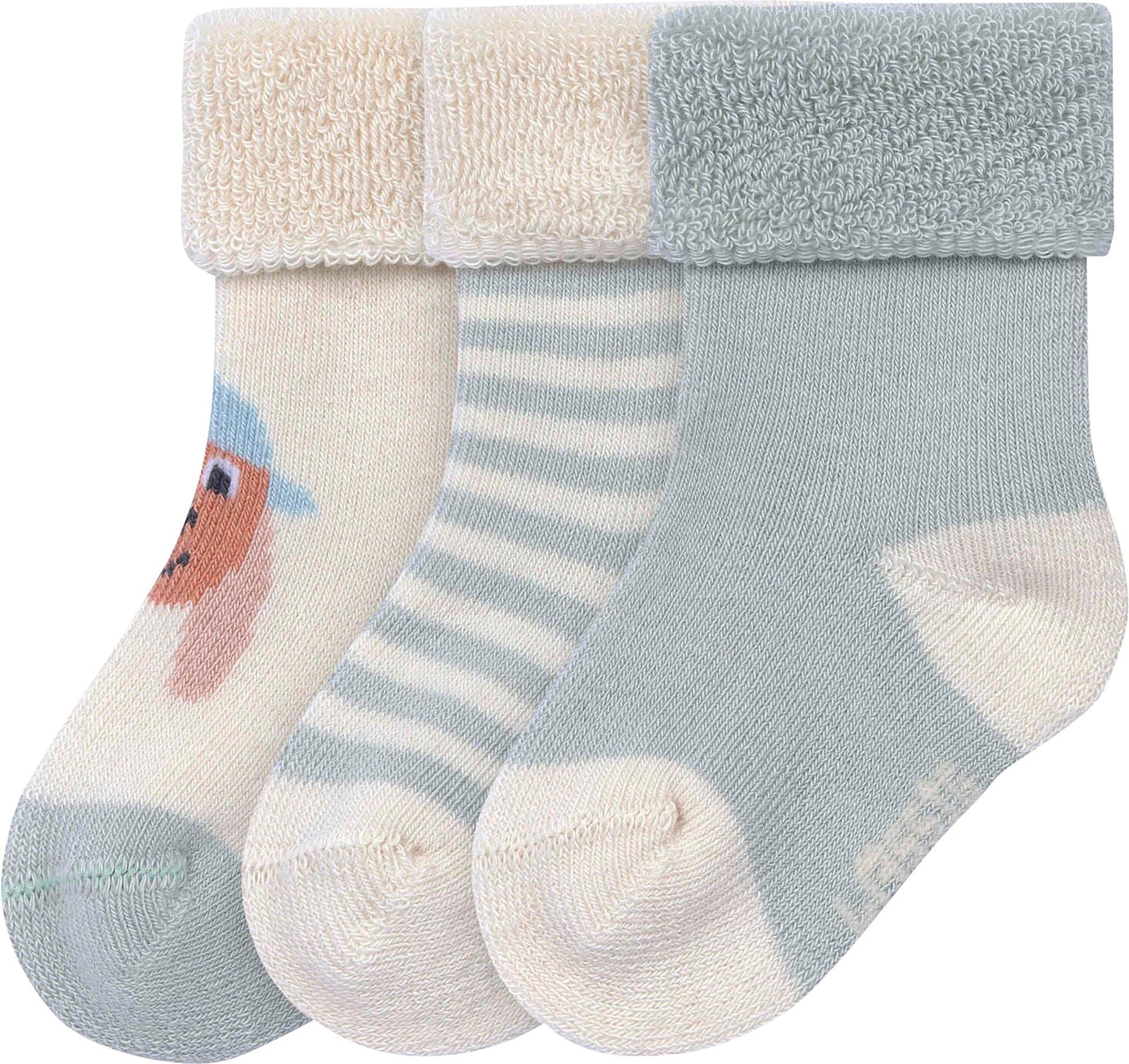 Lässig 3er-Pack Erstlingssocken Hund Ringel