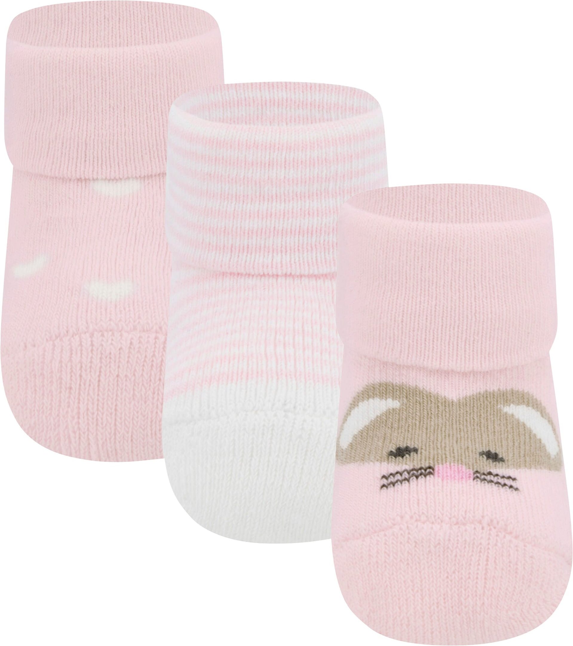 Ewers 3er-Pack Erstlingssocken Maus Ringel Herzen