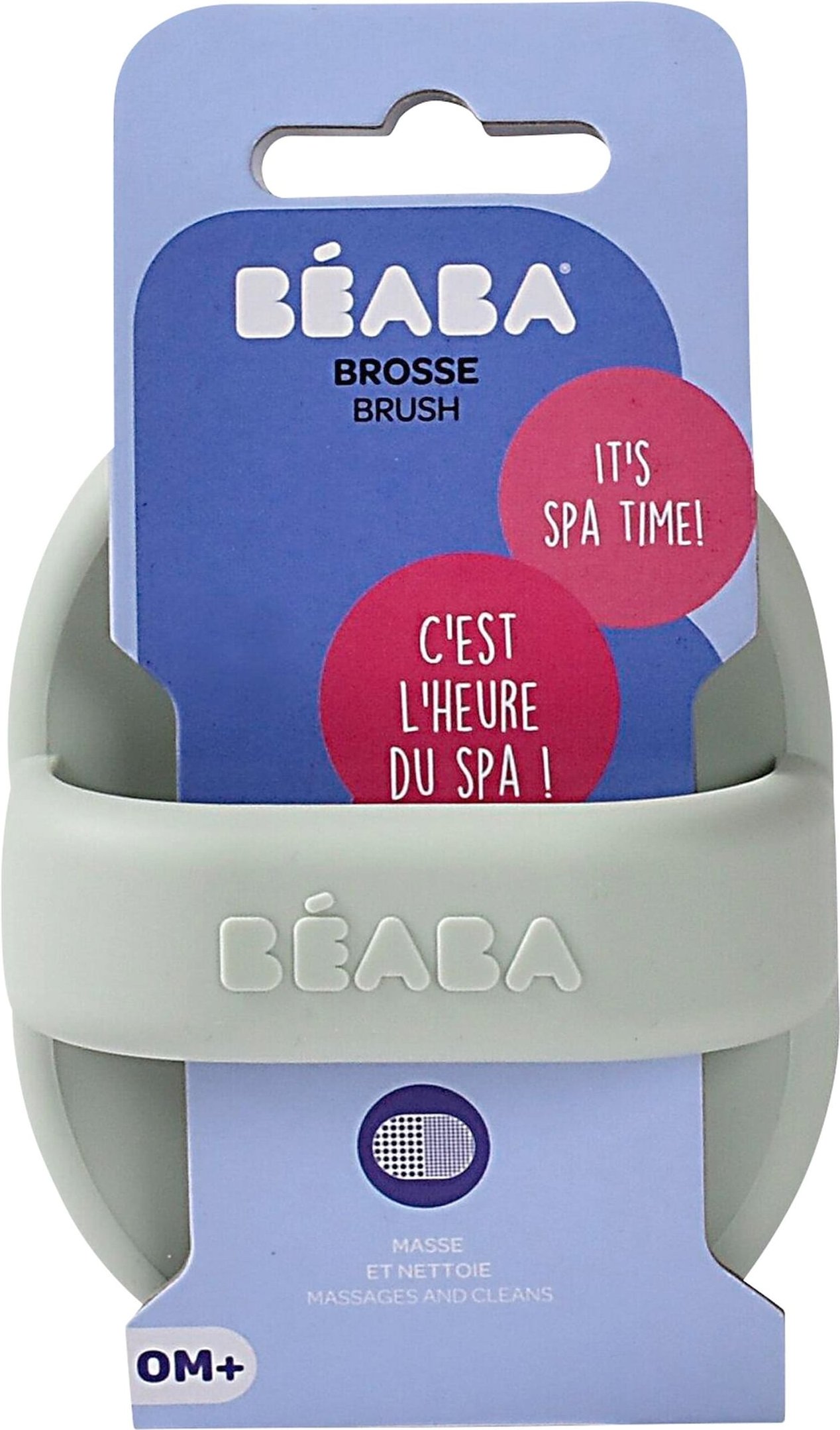 Beaba Bade- und Massagebürste aus Silikon gruen