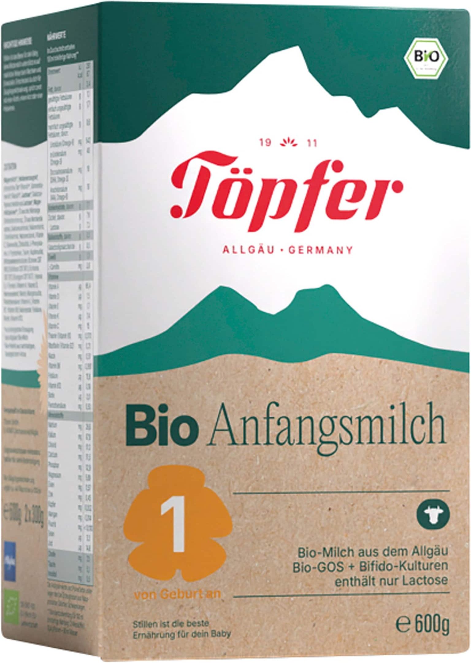 Töpfer Bundle 3er Pack Bio Anfangsmilch 1 600 g