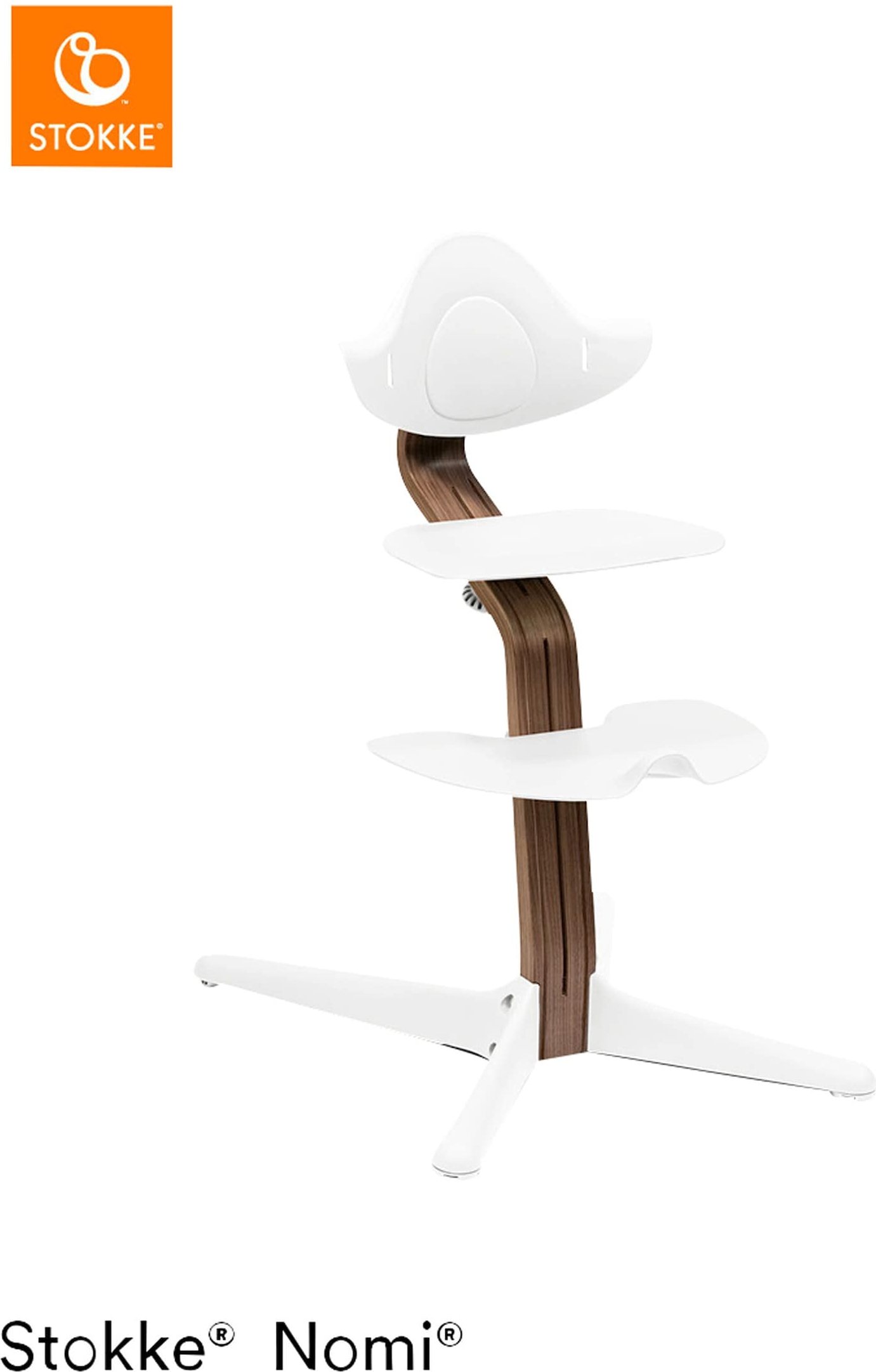 Thumbnail - Stokke® Nomi Bundle Hochstuhl Walnuss inkl. Newbornset und Babyset
