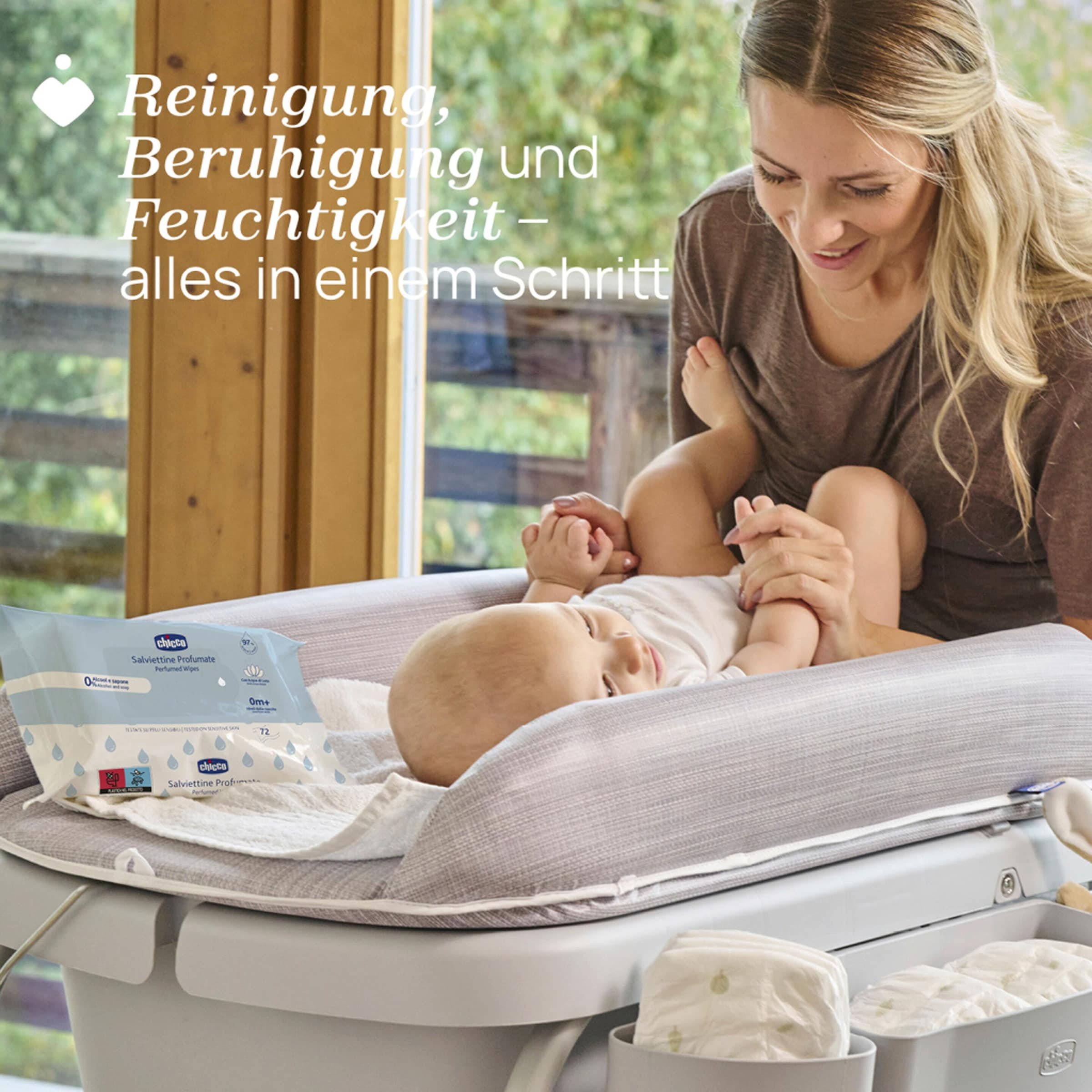 Chicco Feuchttücher Maxipack, 9 x 72 Blatt