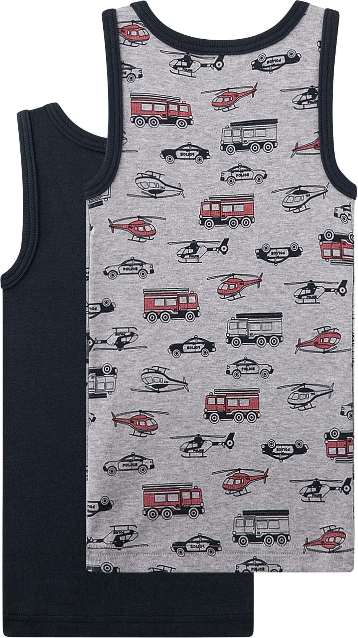 Thumbnail - Sanetta 2er-Pack Unterhemden Fahrzeuge