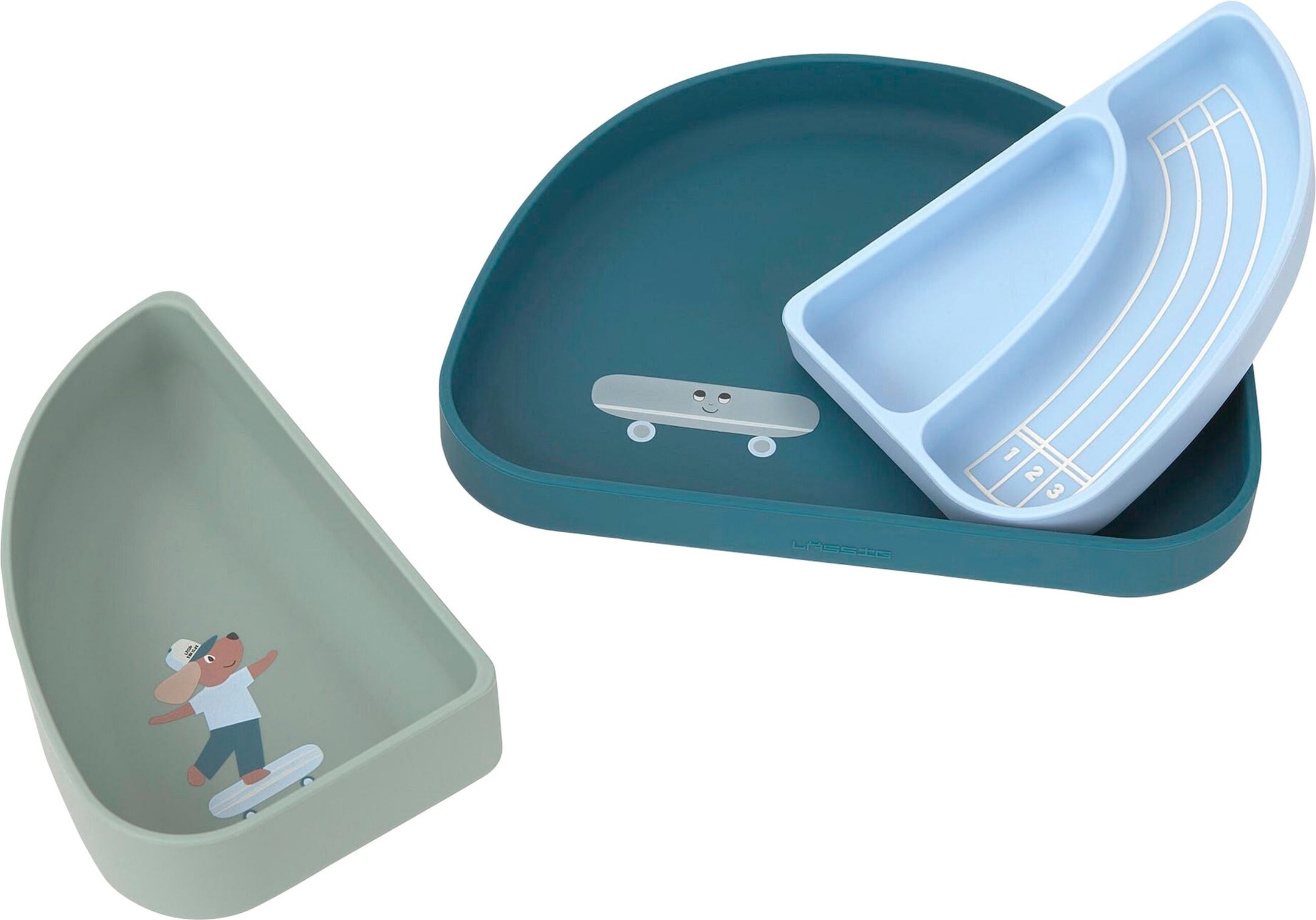 Lässig 3-tlg. Silikon Teller Set