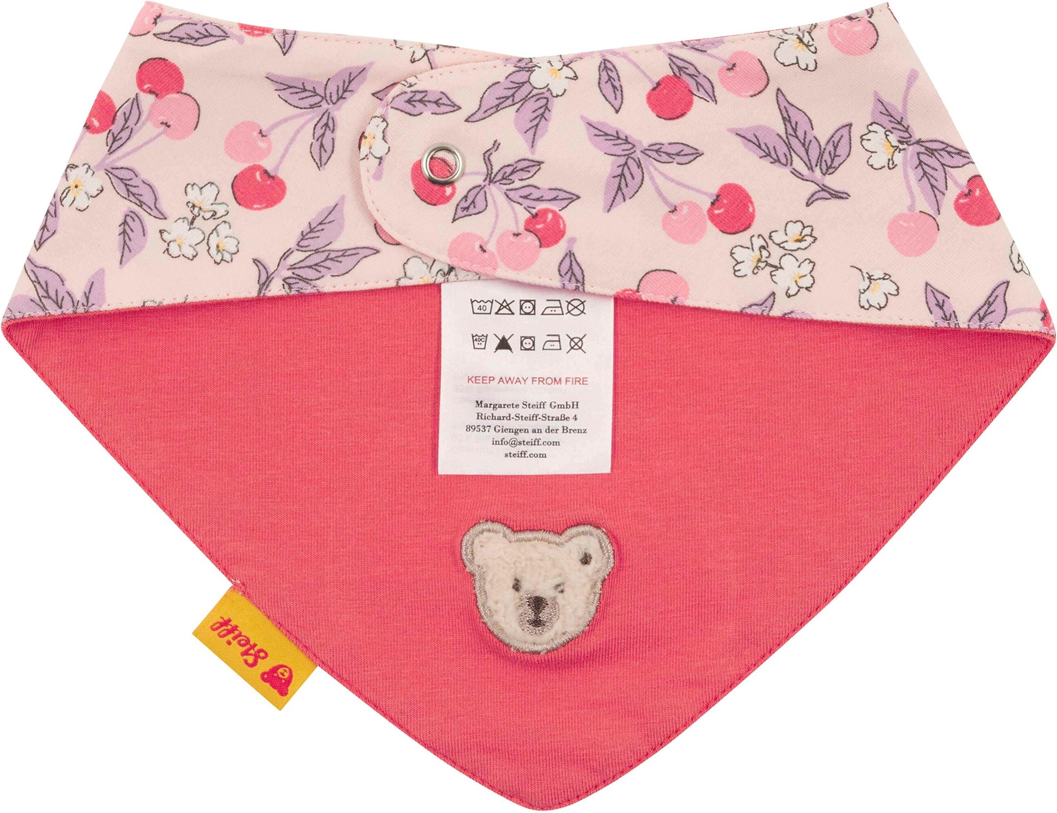 Steiff Wende-Dreieckstuch Kirschen Blumen