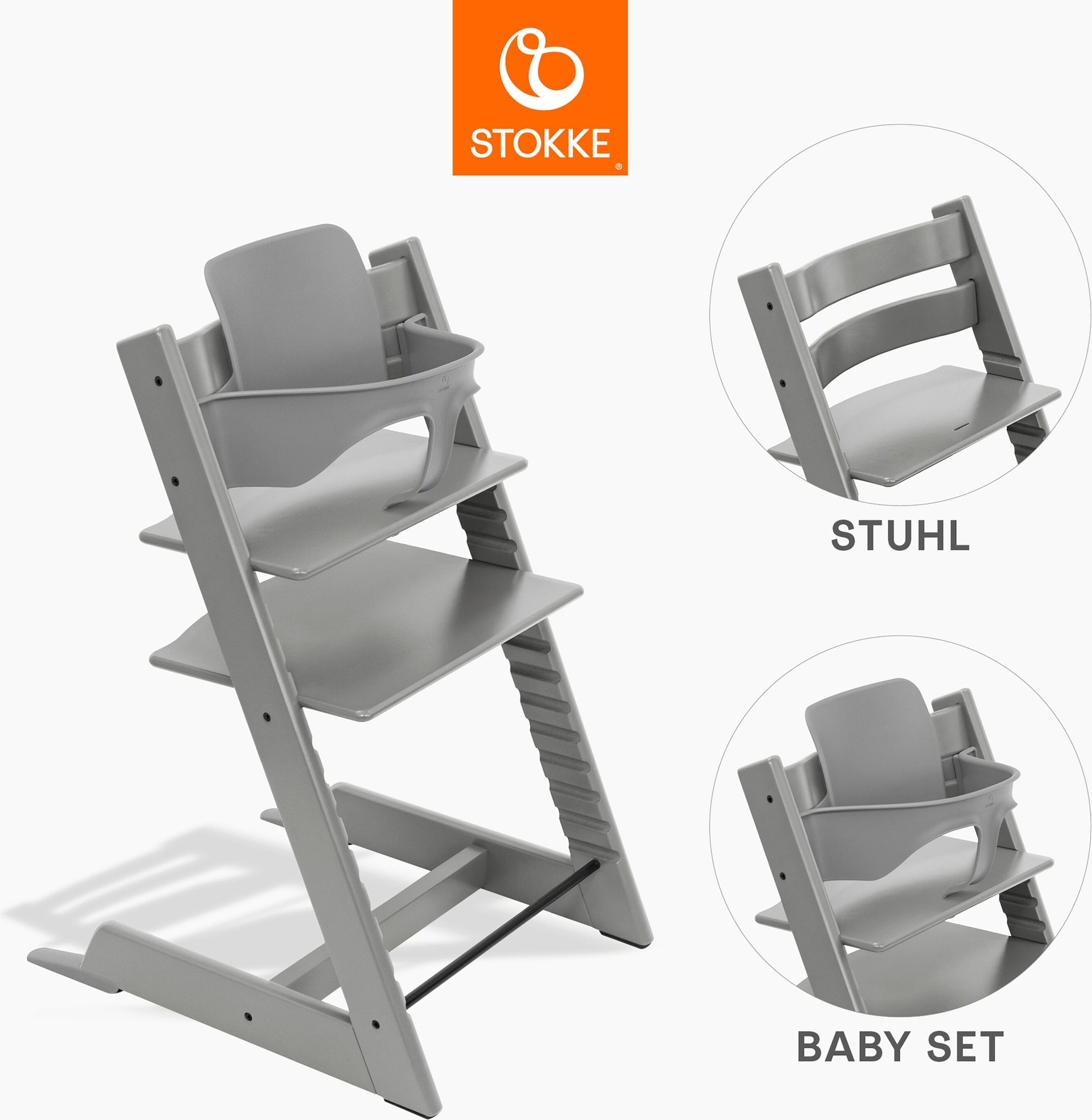 Stokke® Tripp Trapp® Bundle Treppenhochstuhl inkl. Babyset