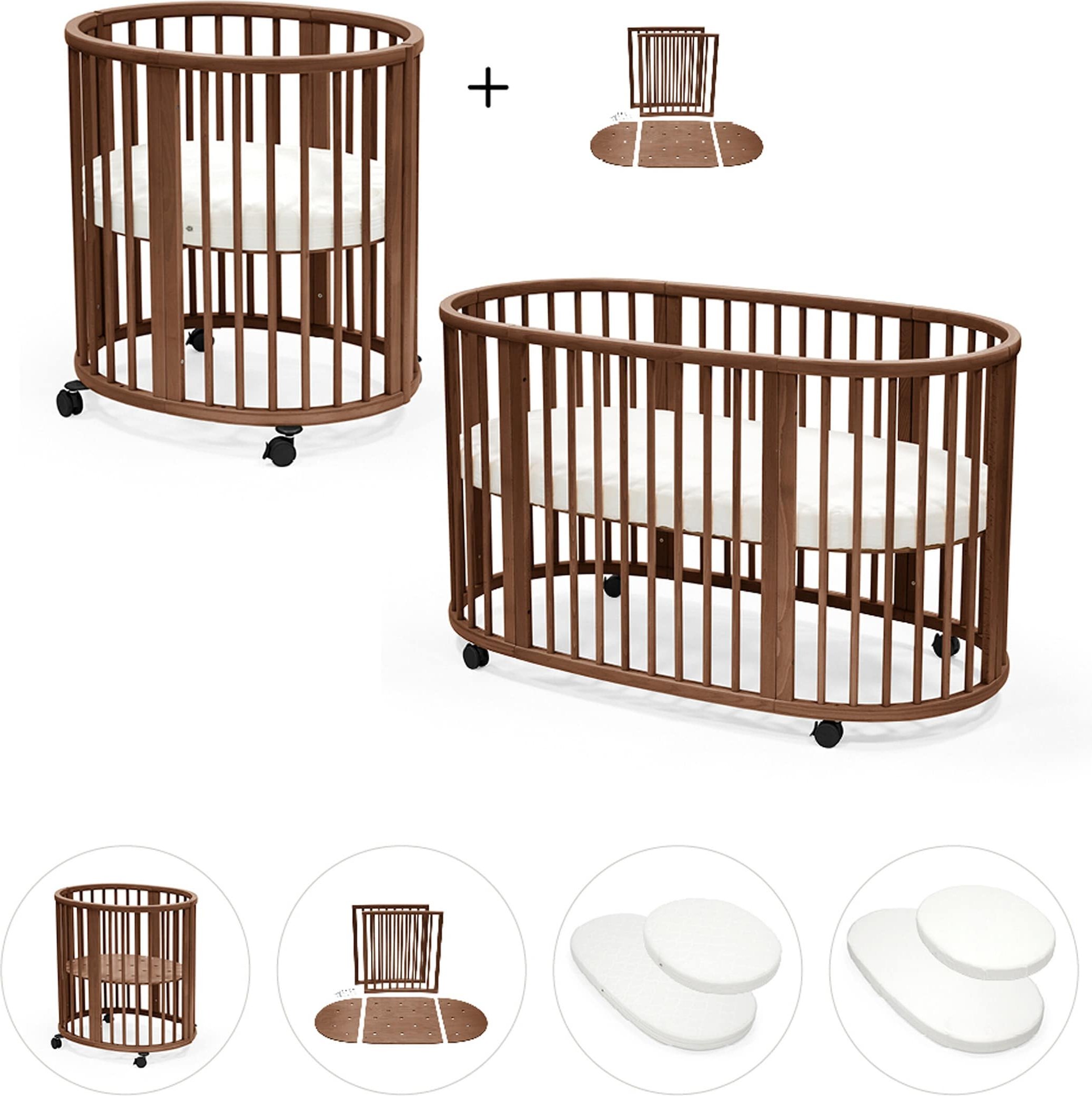 Stokke® Sleepi™ Bundle Sleepi Mini inkl. Umbausatz, 2 Matratzen und 2 Spannbetttüchern