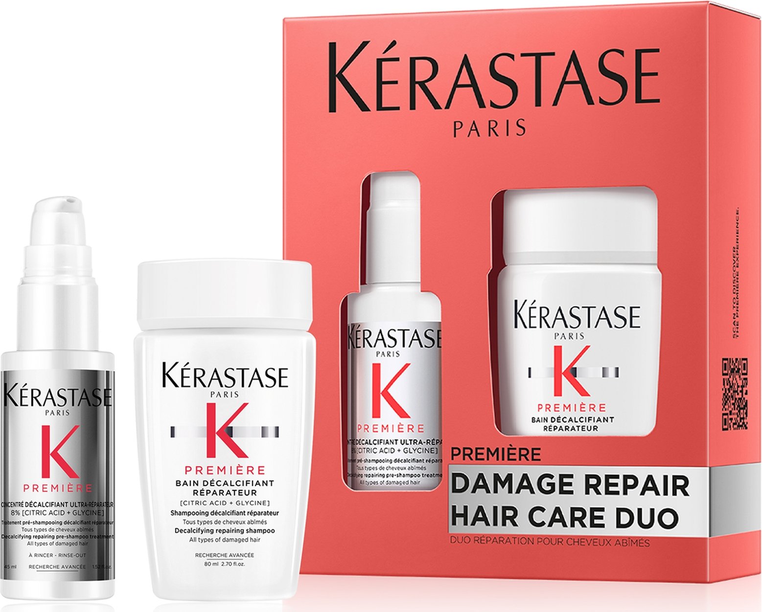 Kérastase Première Duo Discovery Set, Pre-Shampoo and Shampoo for All Types of Damaged Hair