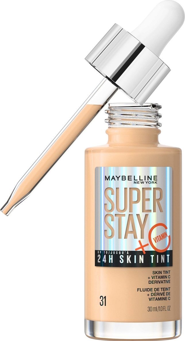 Maybelline Super Stay up to 24H Skin Tint Foundation + Vitamin C 30ml (Various Shades) - 31