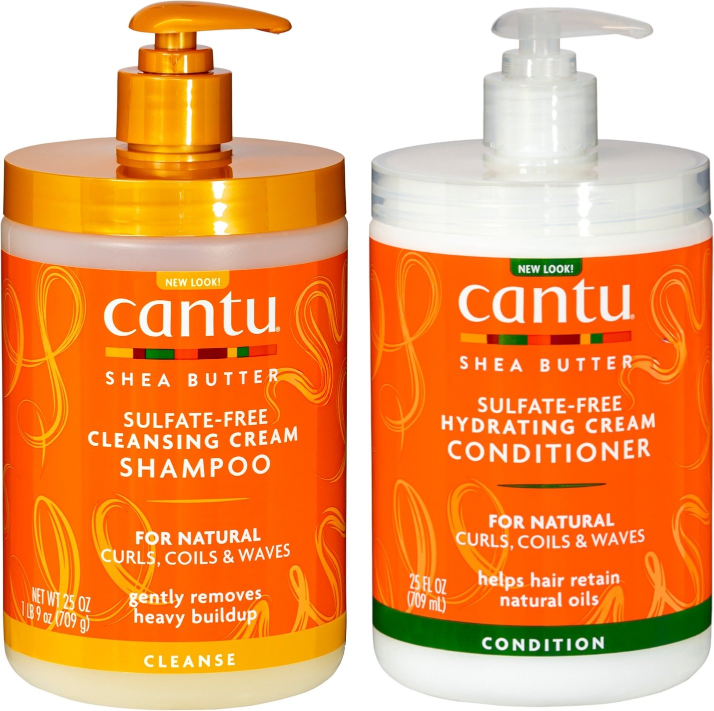Cantu Shea Butter for Natural Hair Cleansing Cream Shampoo & Hydrating Cream Conditioner Salon Size Duo